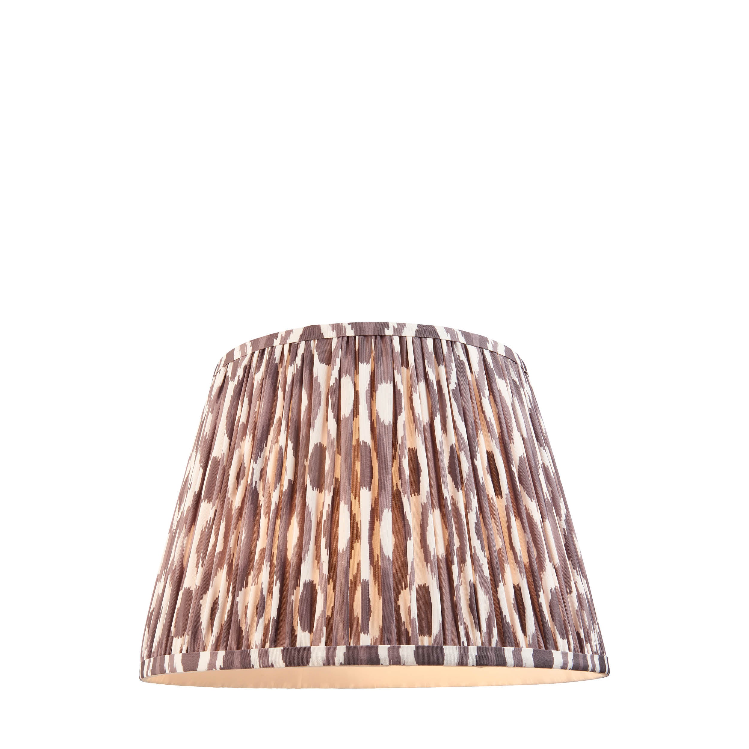 Endon Ikat Single Light Shade 35cm - Pearl Grey Fabric