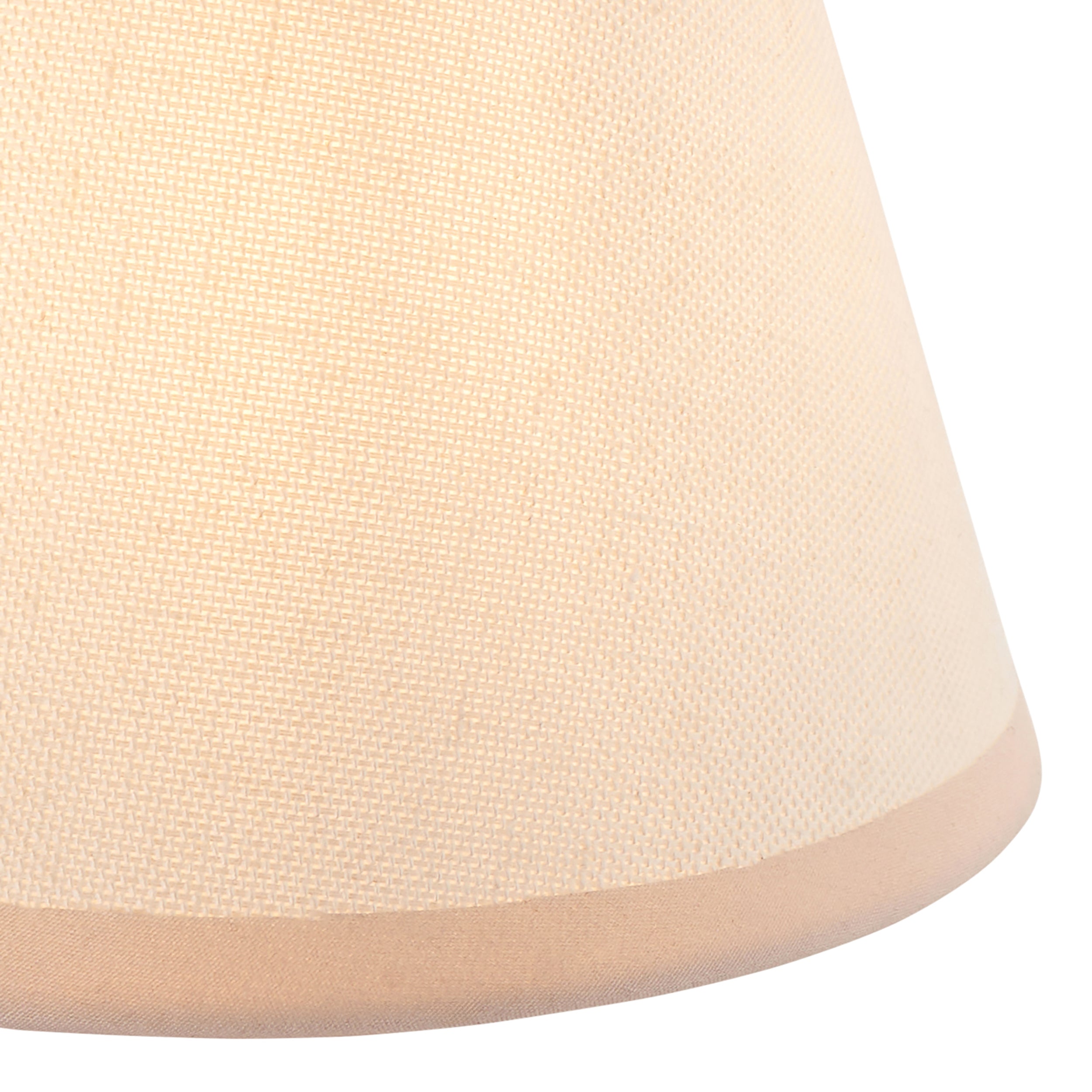 Endon Ivy Single Light Shade 16cm - Vintage White & Almond White Fabric