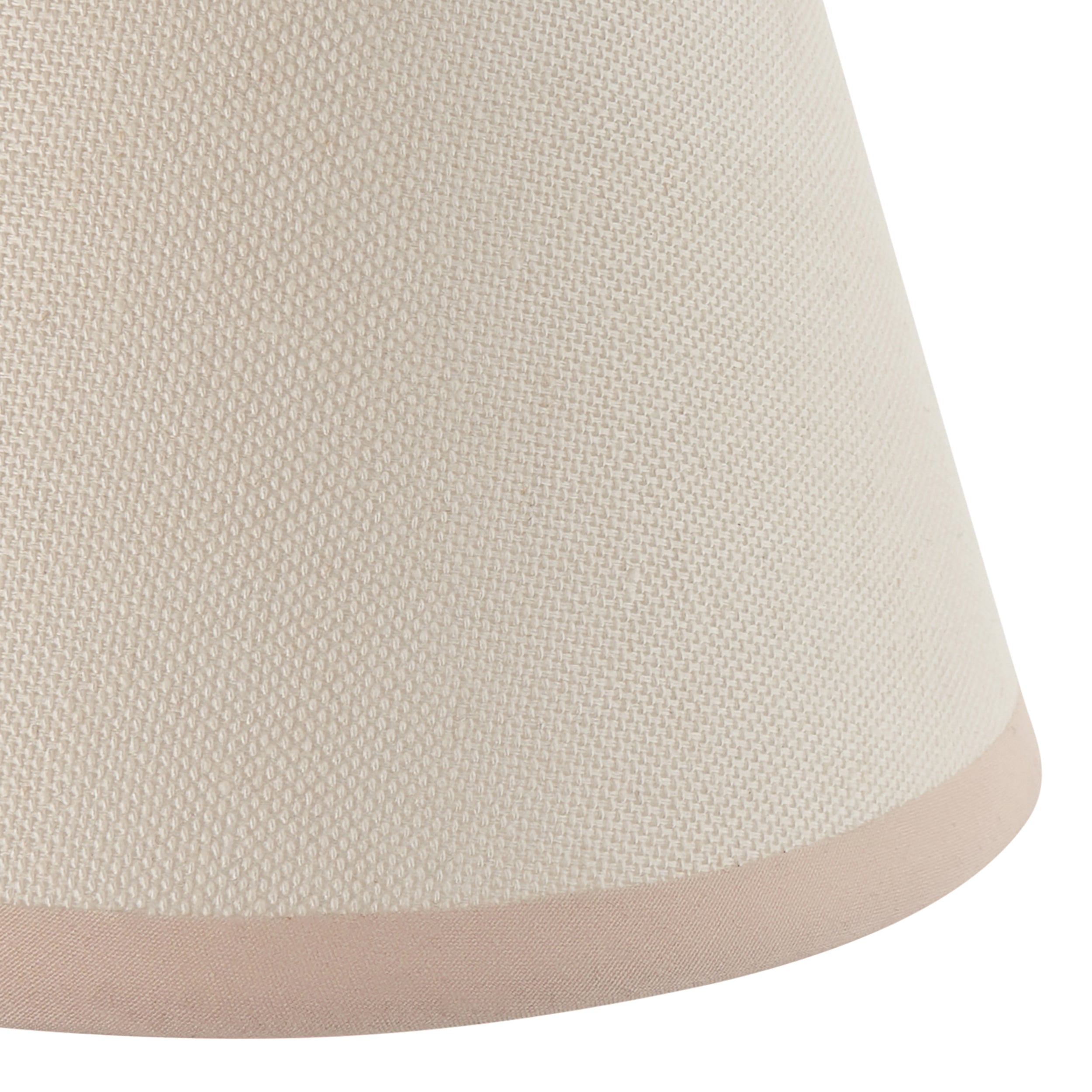Endon Ivy Single Light Shade 16cm - Vintage White & Almond White Fabric