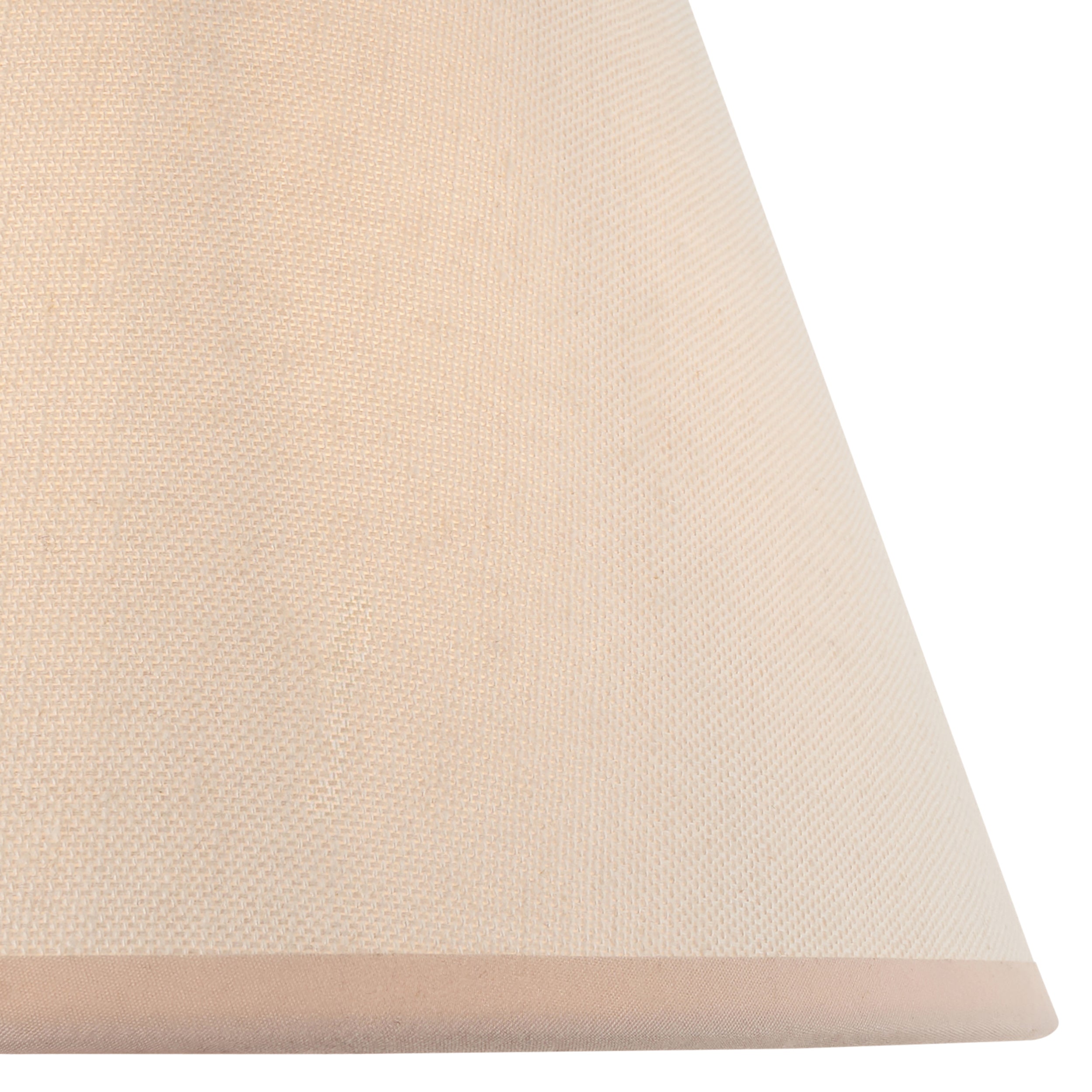 Endon Ivy Single Light Shade 25cm - Vintage White & Almond White Fabric
