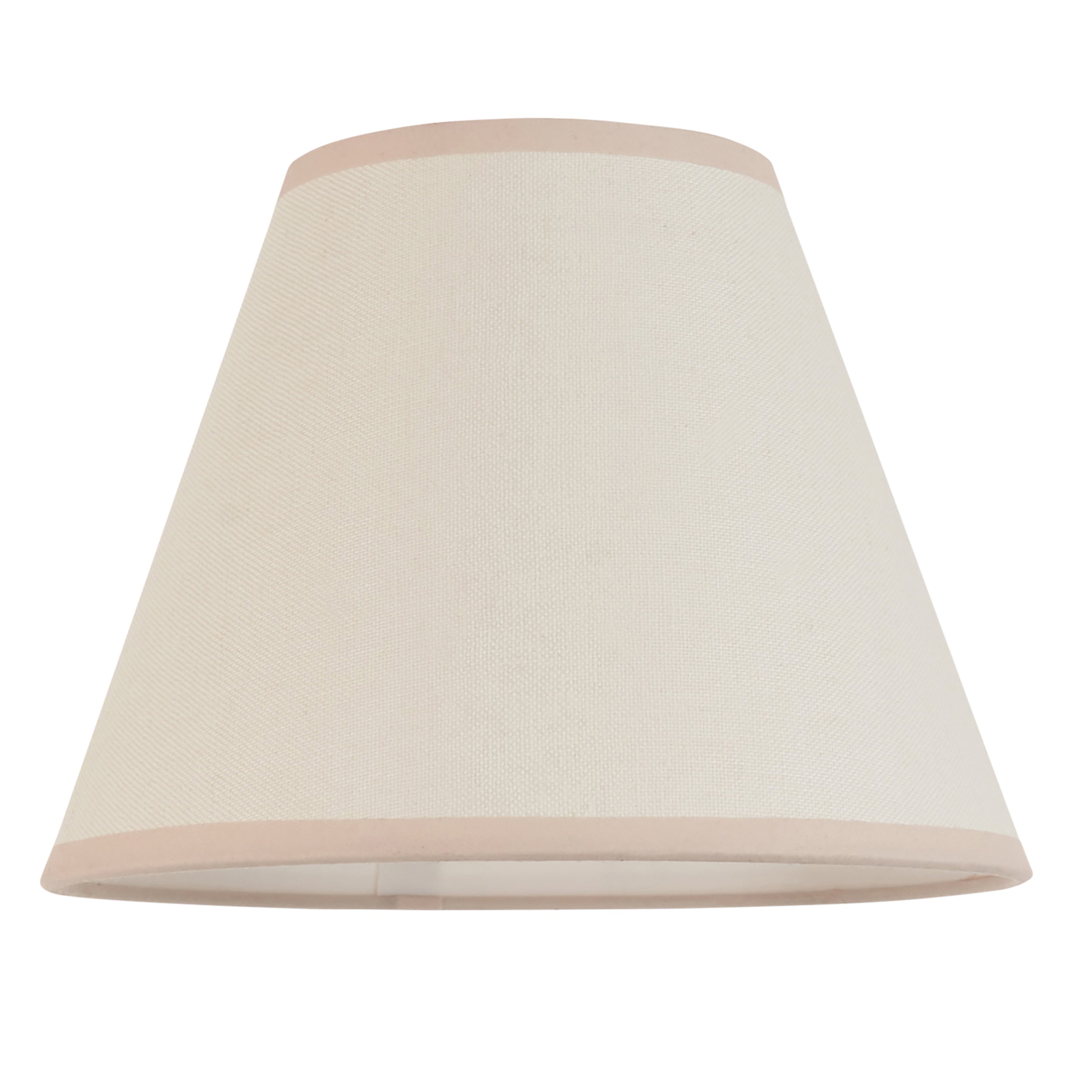 Endon Ivy Single Light Shade 25cm - Vintage White & Almond White Fabric
