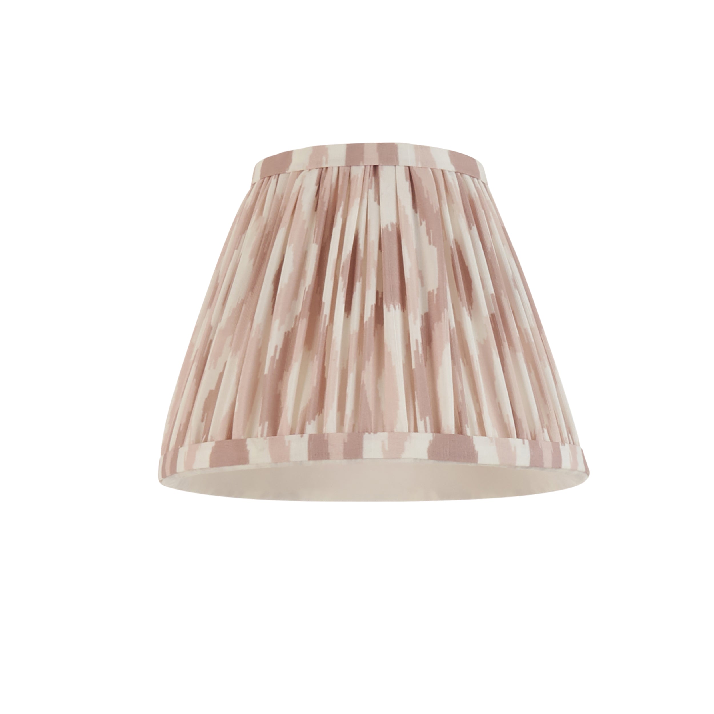 Endon Ikat Single Light Shade 16cm - Neutral Print Fabric