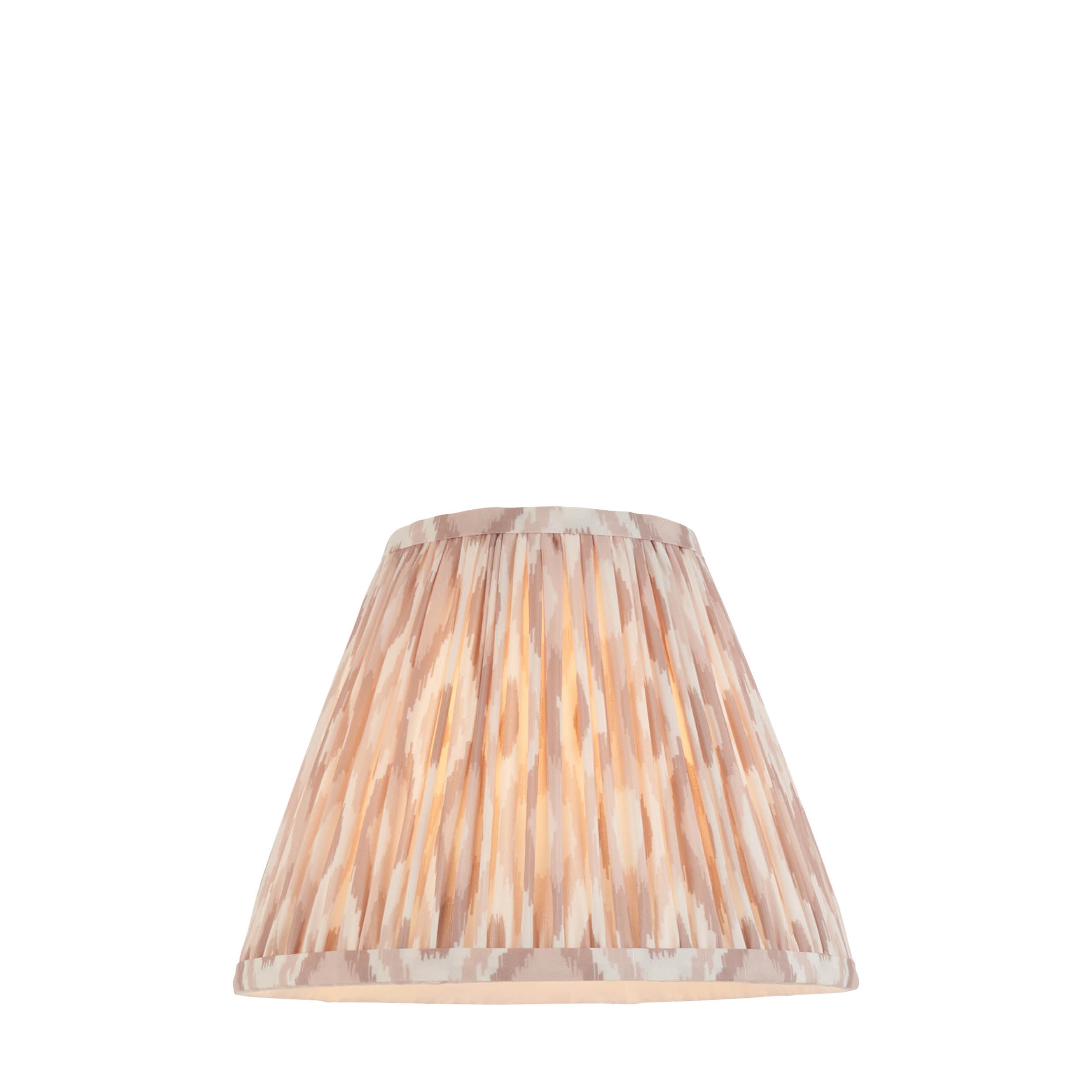 Endon Ikat Single Light Shade 25cm - Neutral Print Fabric
