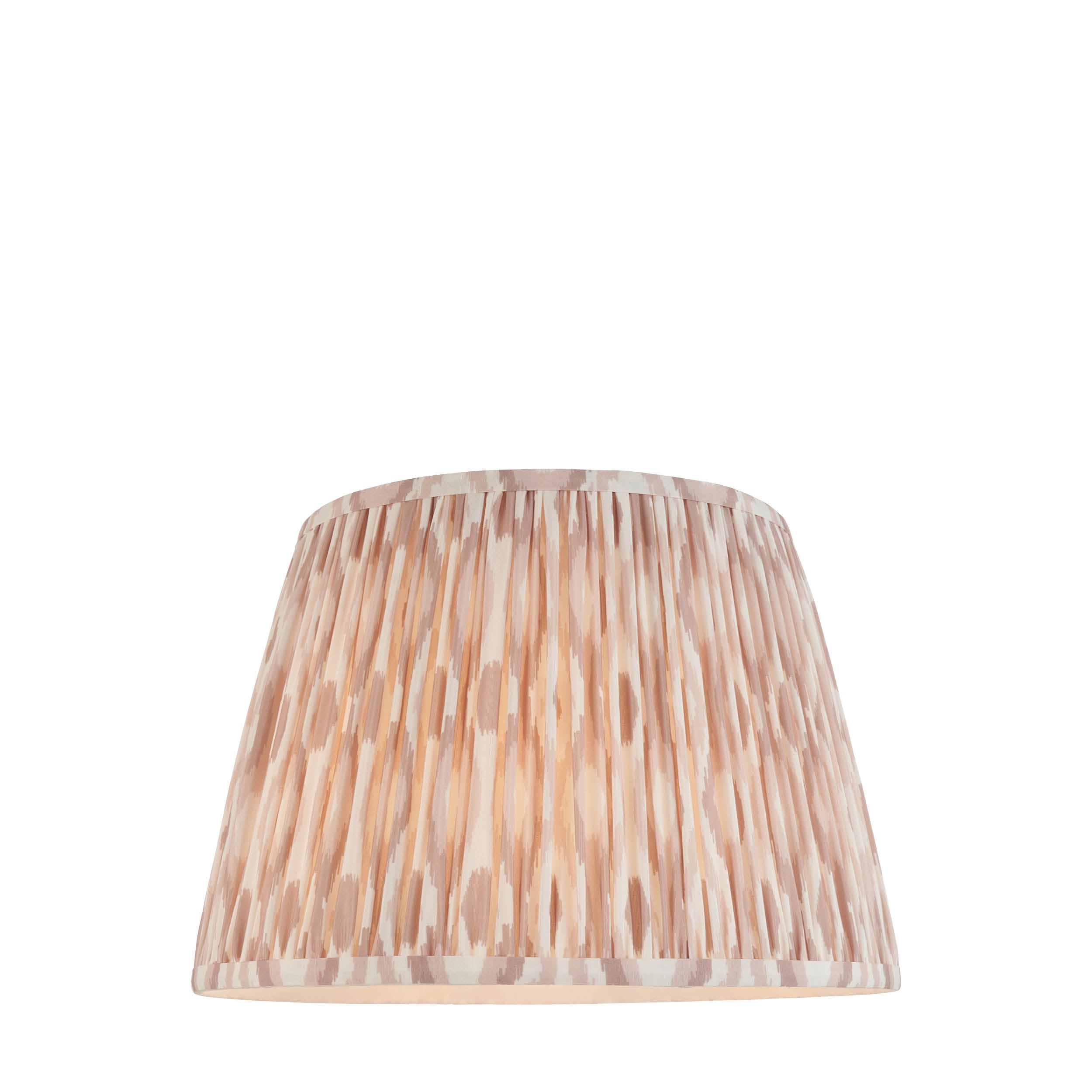 Endon Ikat Single Light Shade 35cm - Neutral Print Fabric
