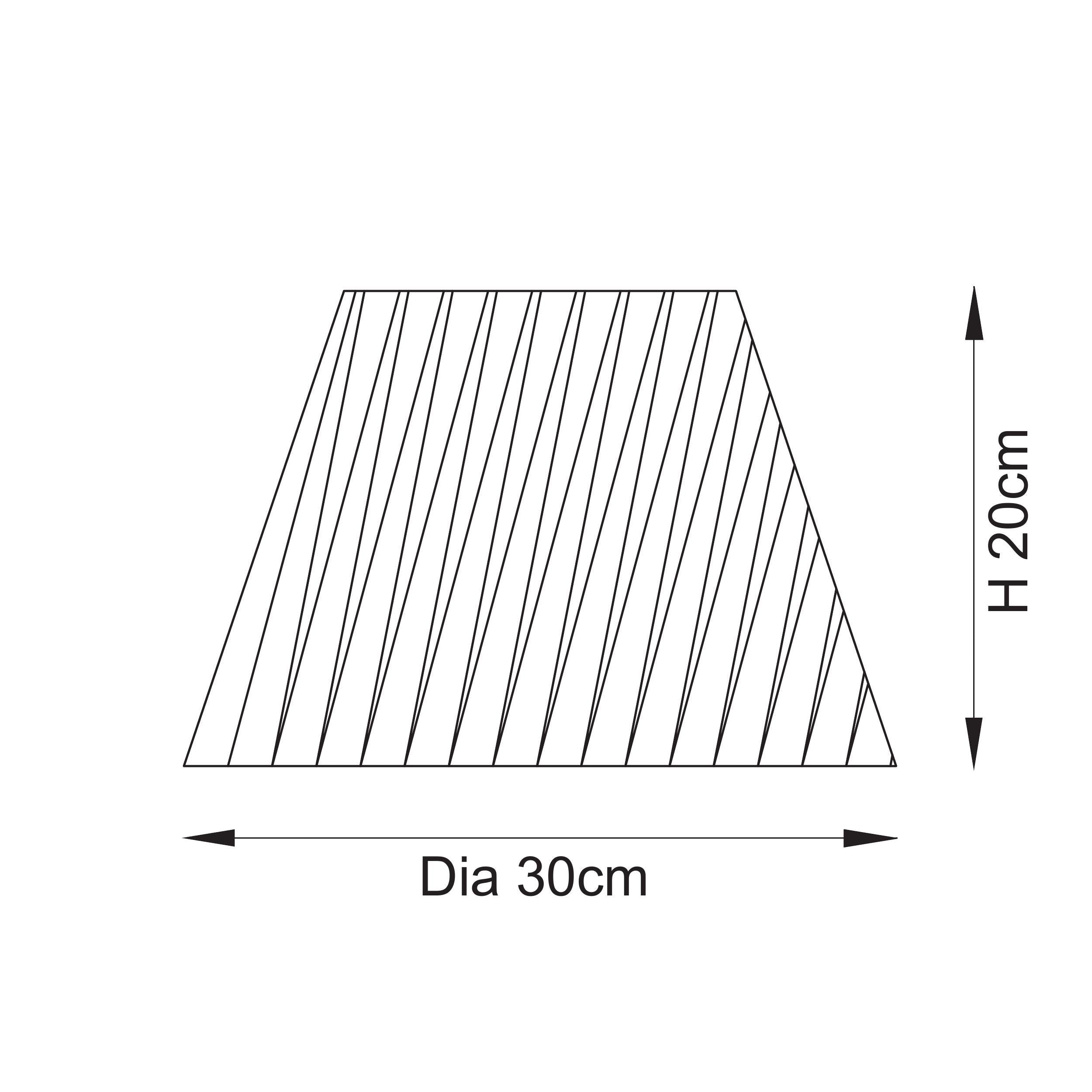 Endon Raffia Single 30cm Tapered Light Shade - Natural Raffia & Matt Black