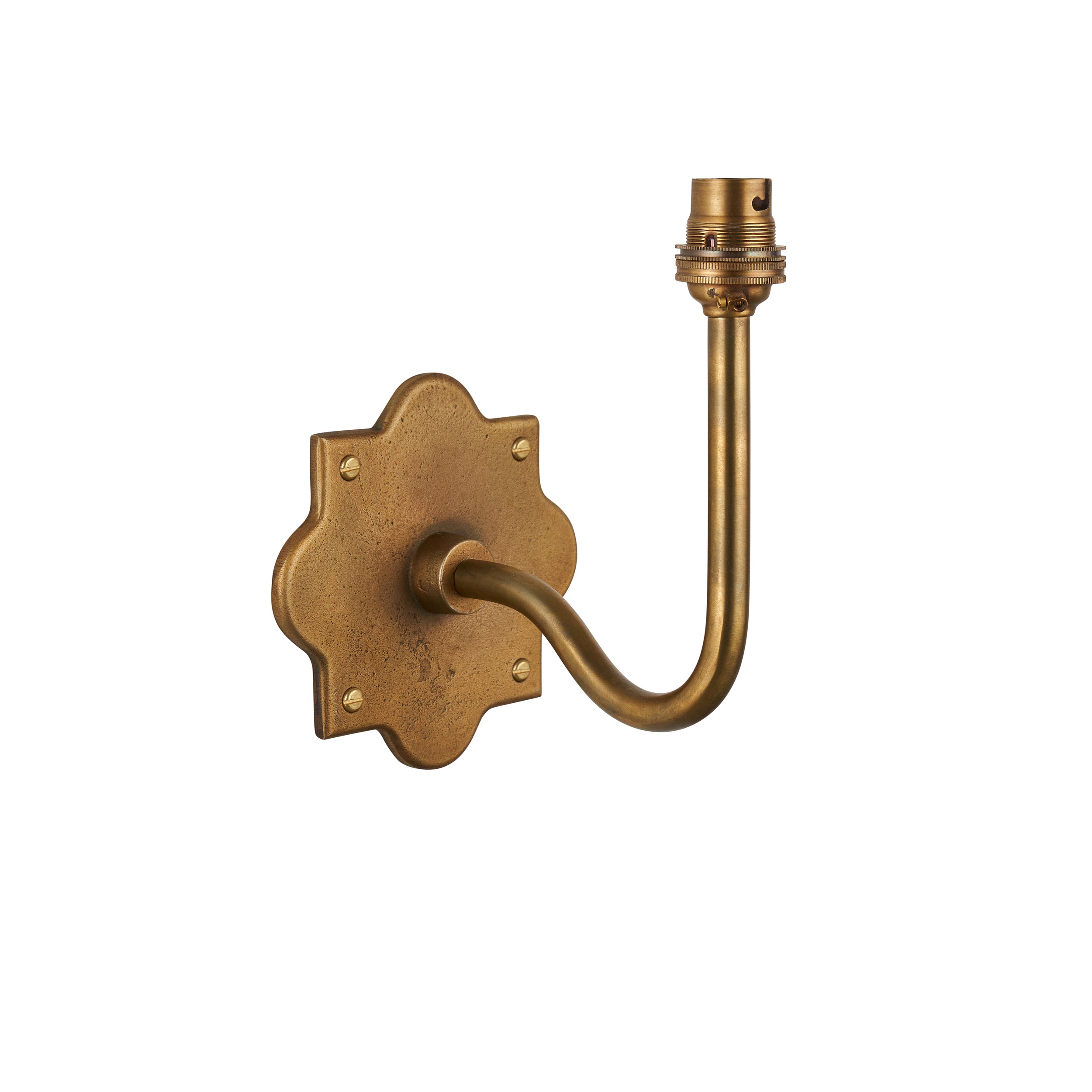 Endon Anvil Swan Wall Light - Antique Brass Plate