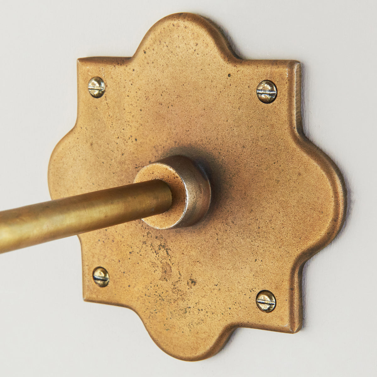 Endon Anvil Angle Wall Fitting - Antique Brass Plate