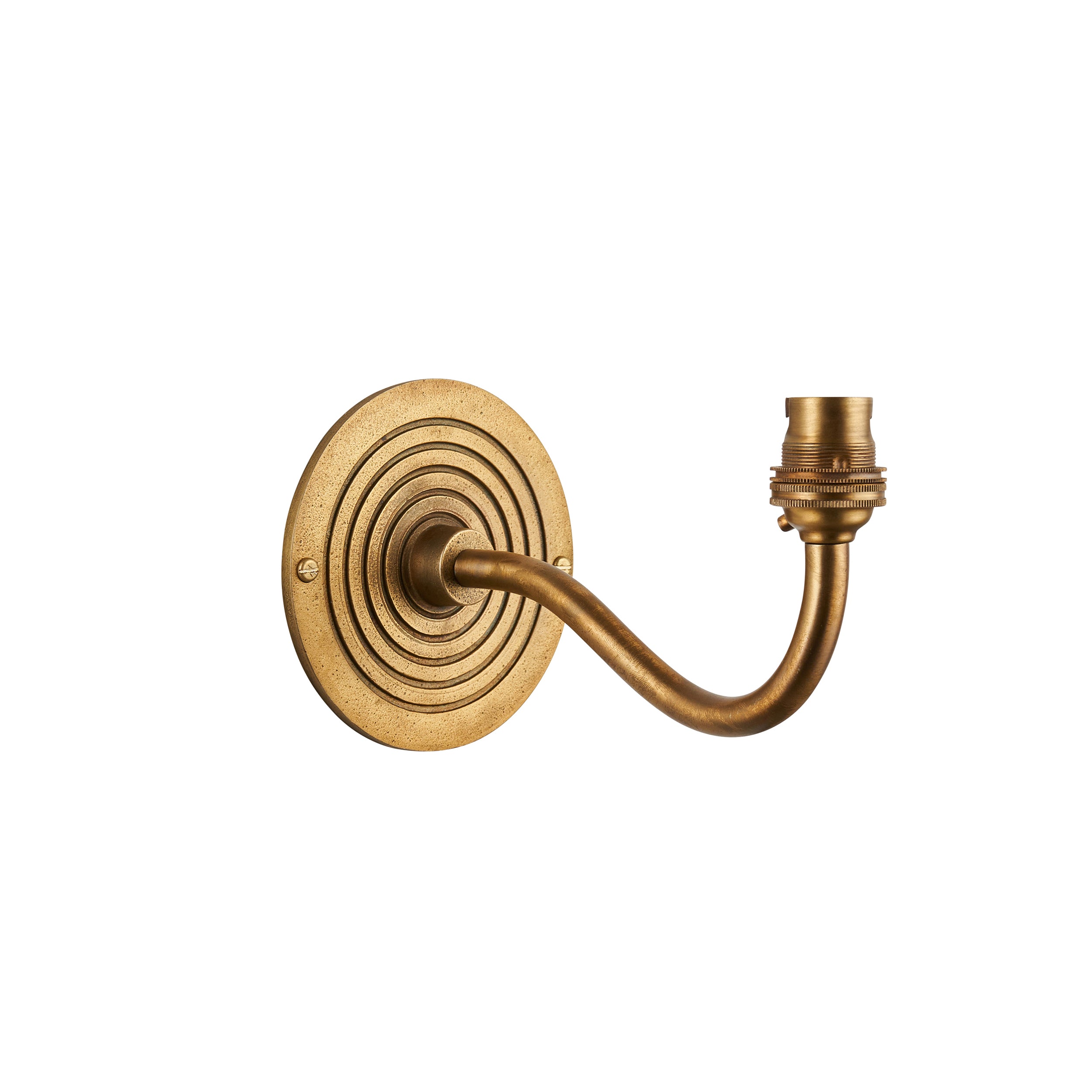 Endon Ripple Curve Wall Light - Antique Brass Plate