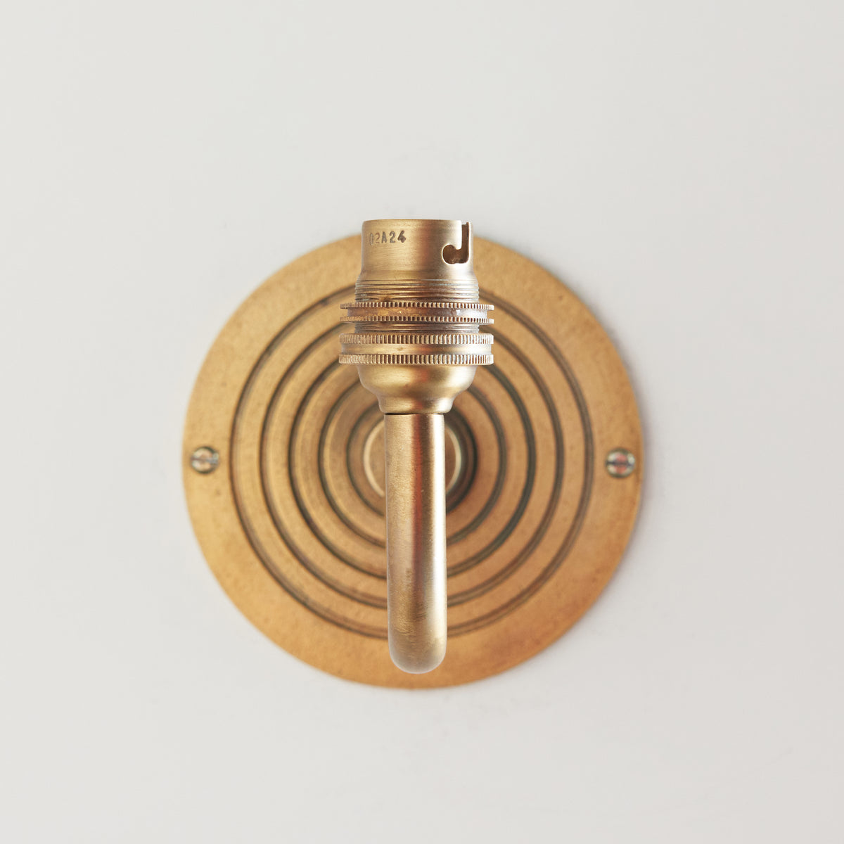 Endon Ripple Curve Wall Fitting - Antique Brass Plate
