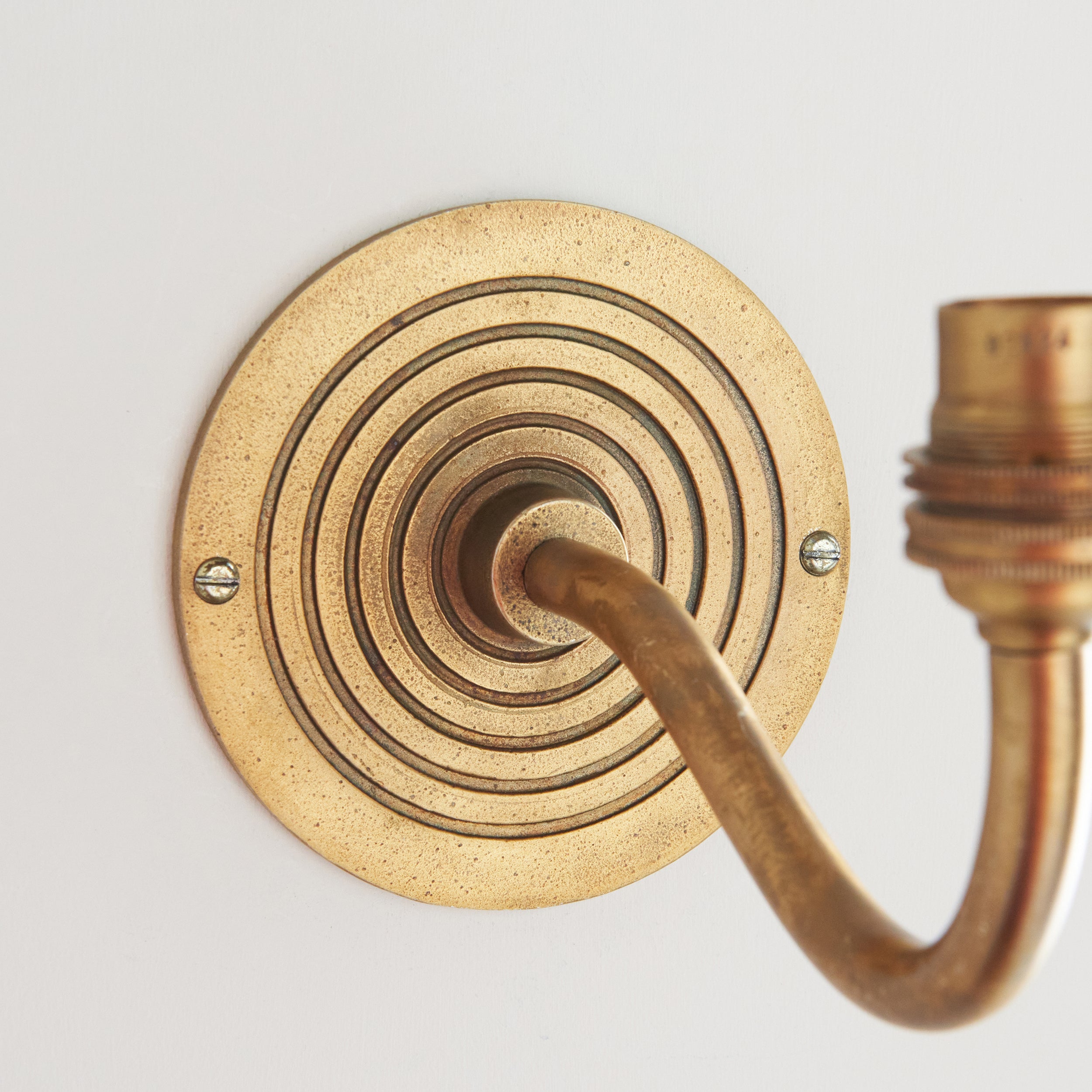 Endon Ripple Curve Wall Light - Antique Brass Plate