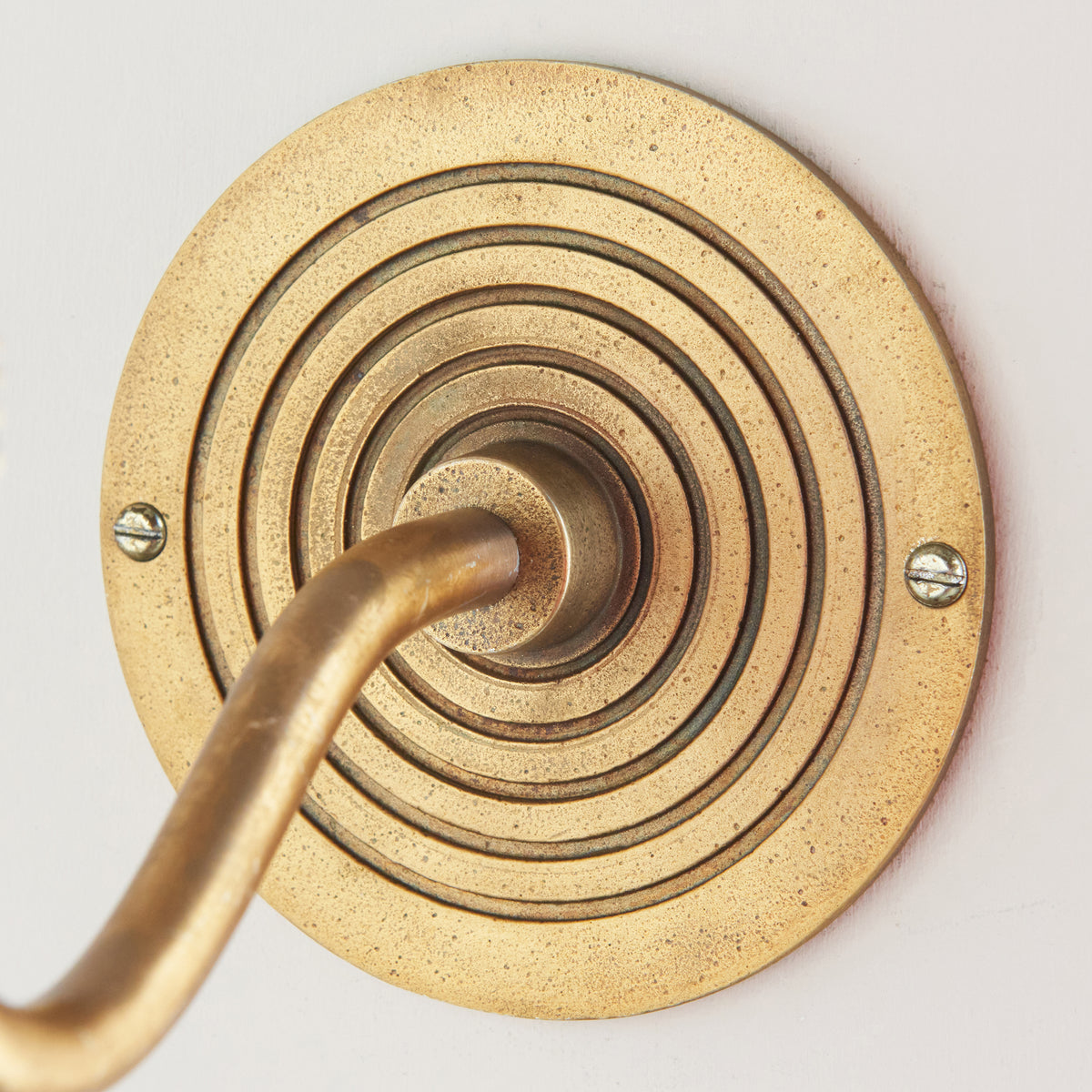 Endon Ripple Curve Wall Fitting - Antique Brass Plate