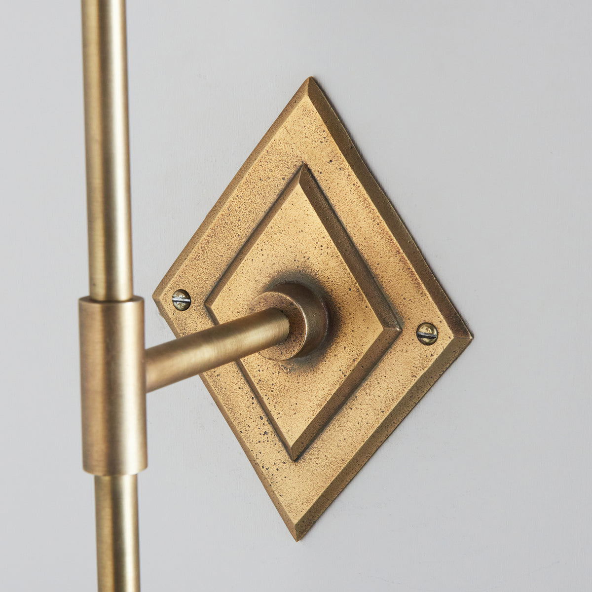 Endon Diamond Tall Wall Fitting - Antique Brass Plate