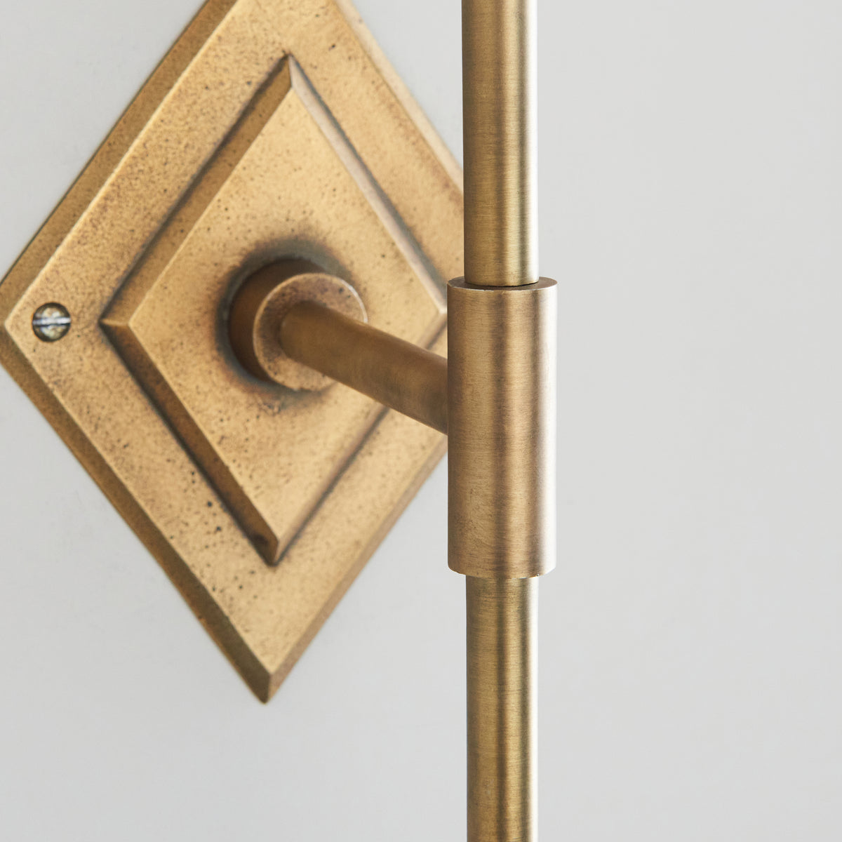 Endon Diamond Tall Wall Fitting - Antique Brass Plate