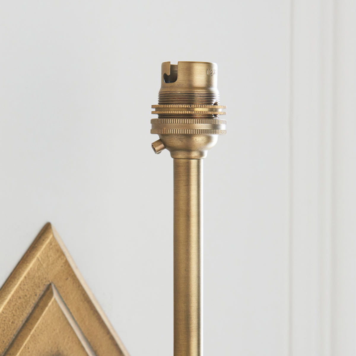 Endon Diamond Tall Wall Fitting - Antique Brass Plate
