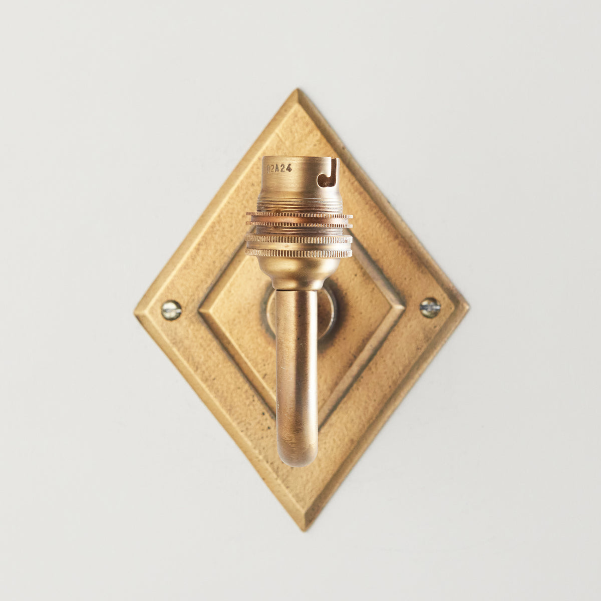Endon Diamond Curve Wall Fitting - Antique Brass Plate