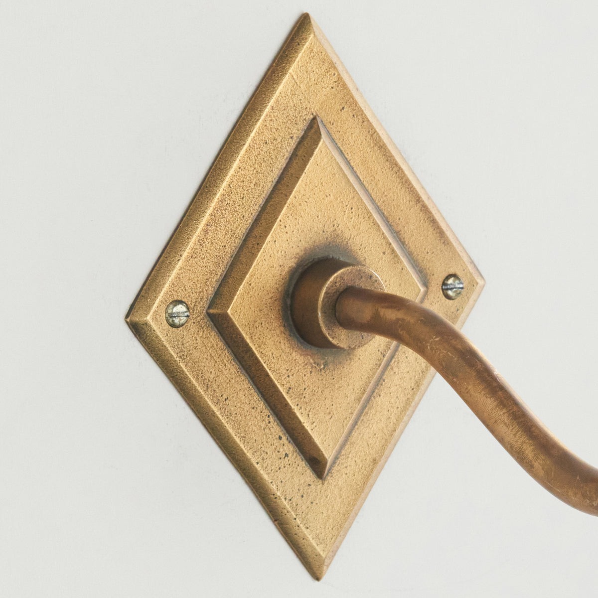 Endon Diamond Curve Wall Fitting - Antique Brass Plate
