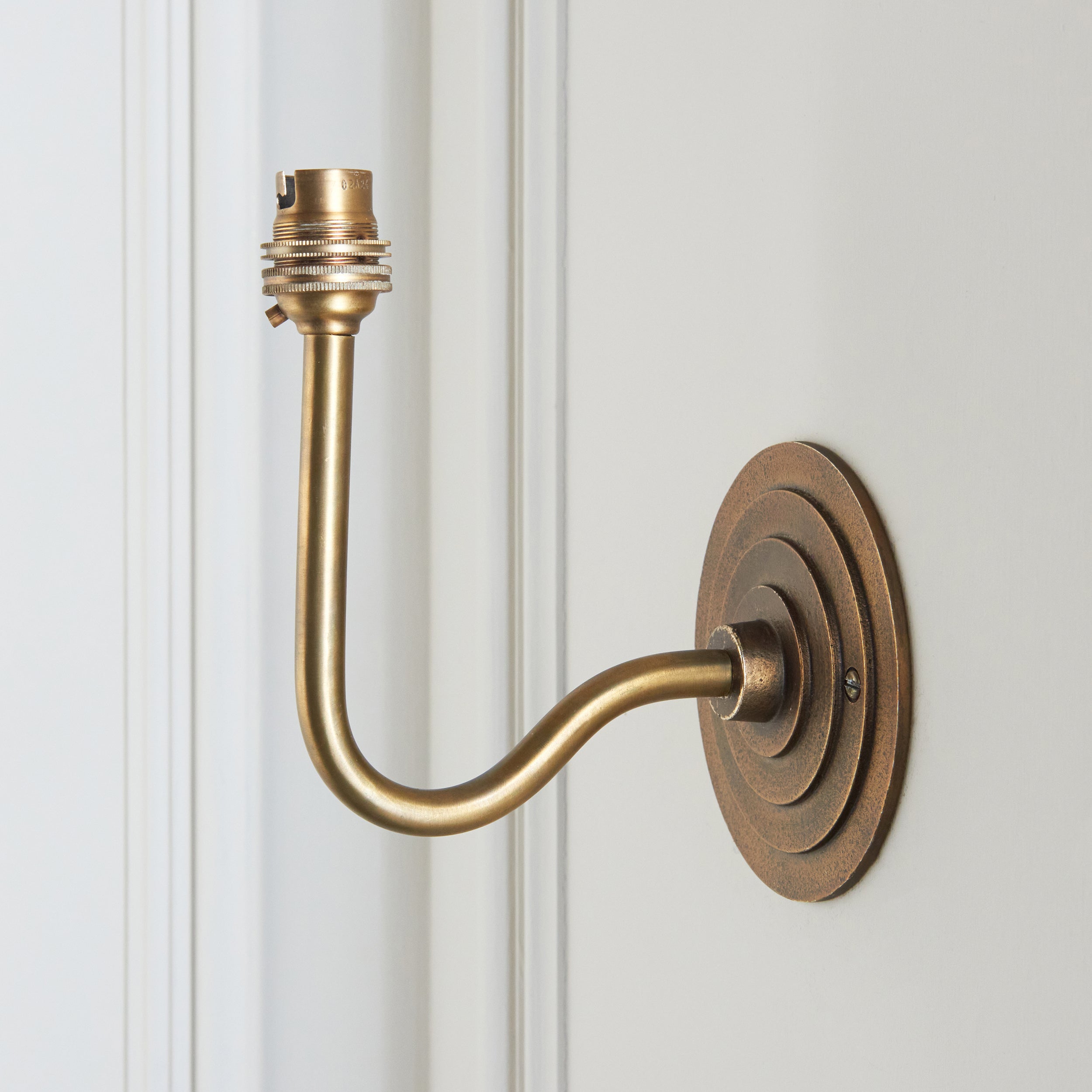 Endon Halo Swan Wall Light - Antique Brass Plate