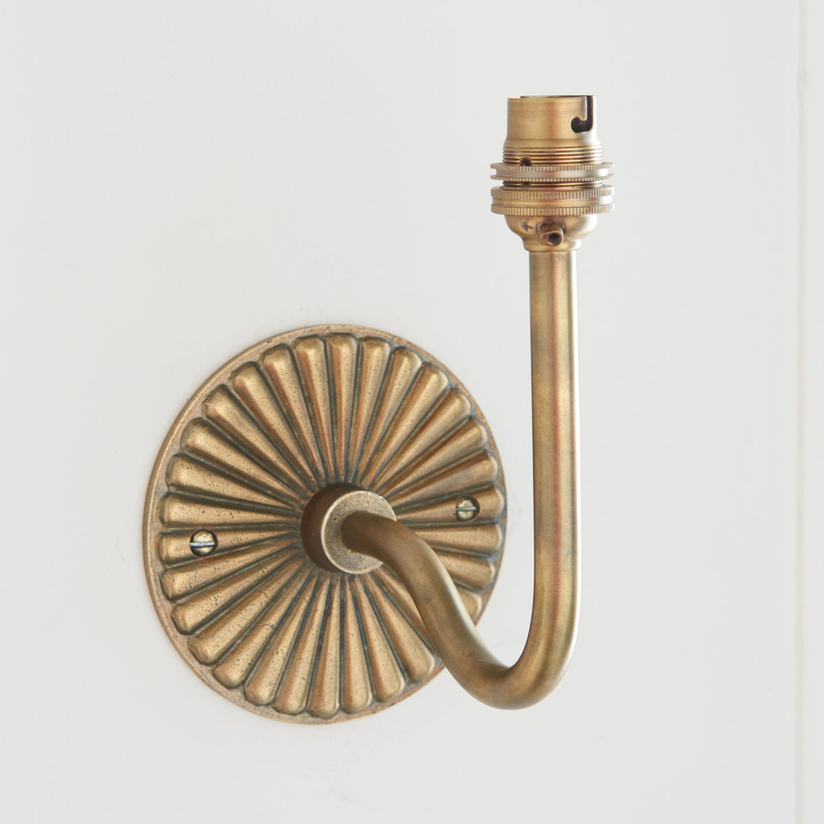 Endon Dahlia Swan Wall Fitting - Antique Brass Plate
