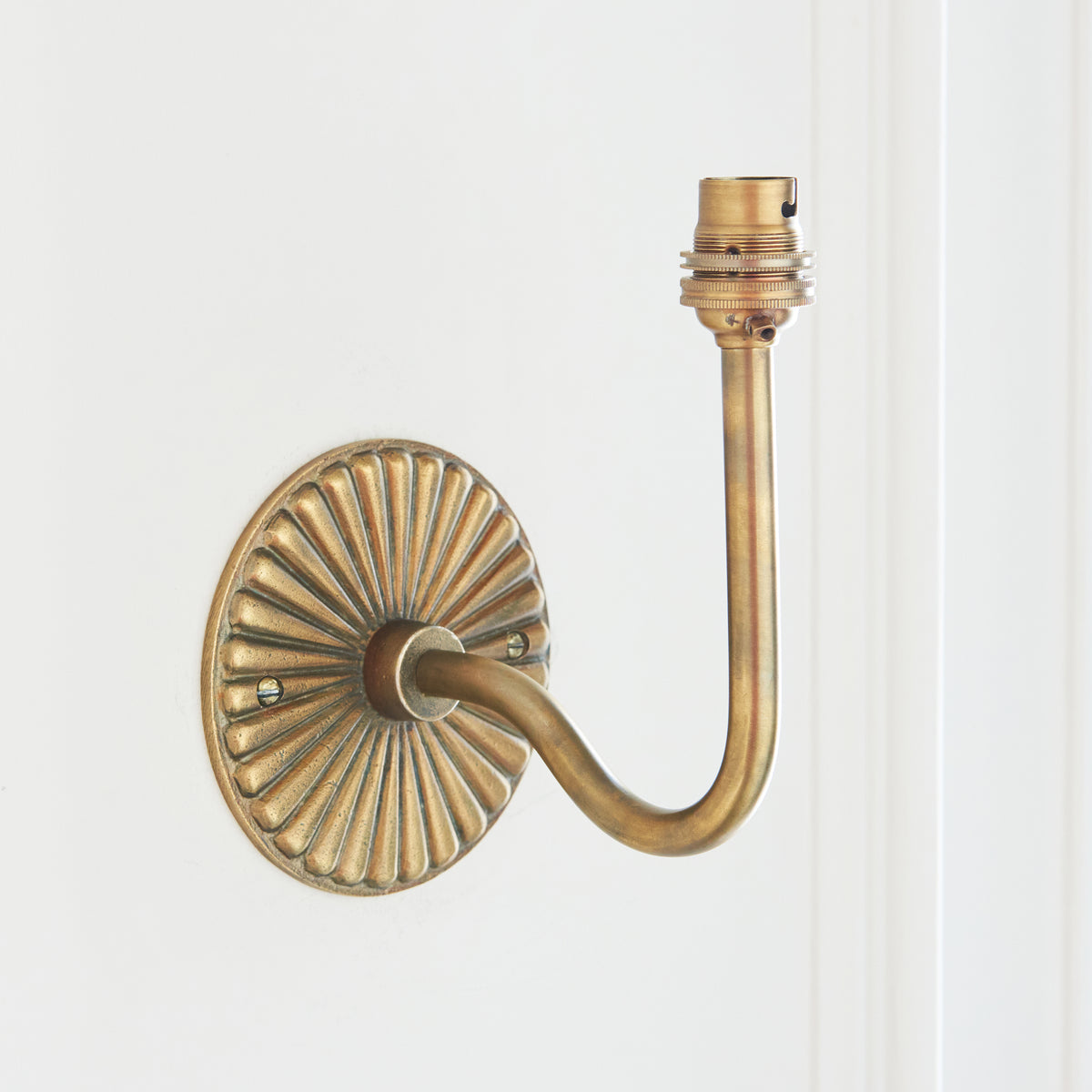 Endon Dahlia Swan Wall Fitting - Antique Brass Plate