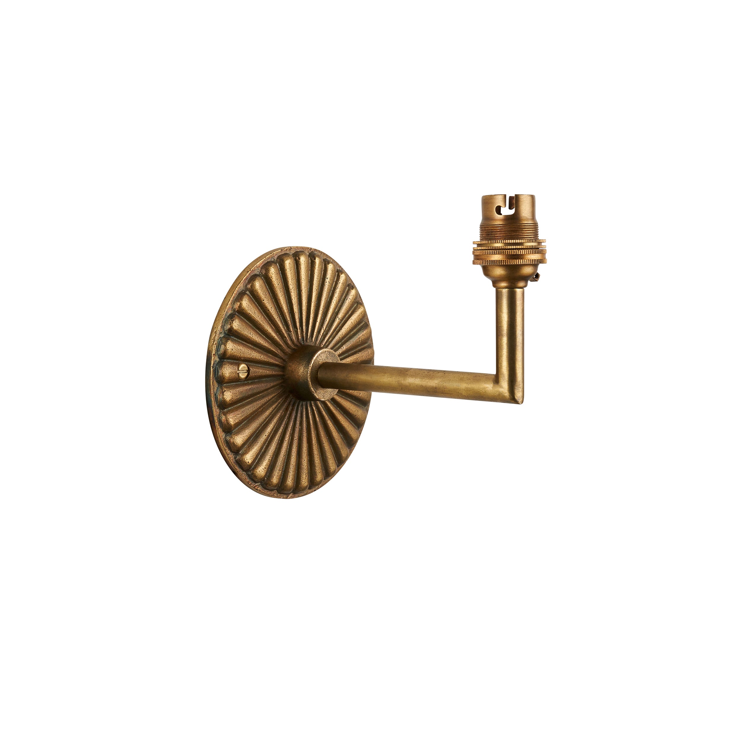 Endon Dahlia Angle Wall Light - Antique Brass Plate