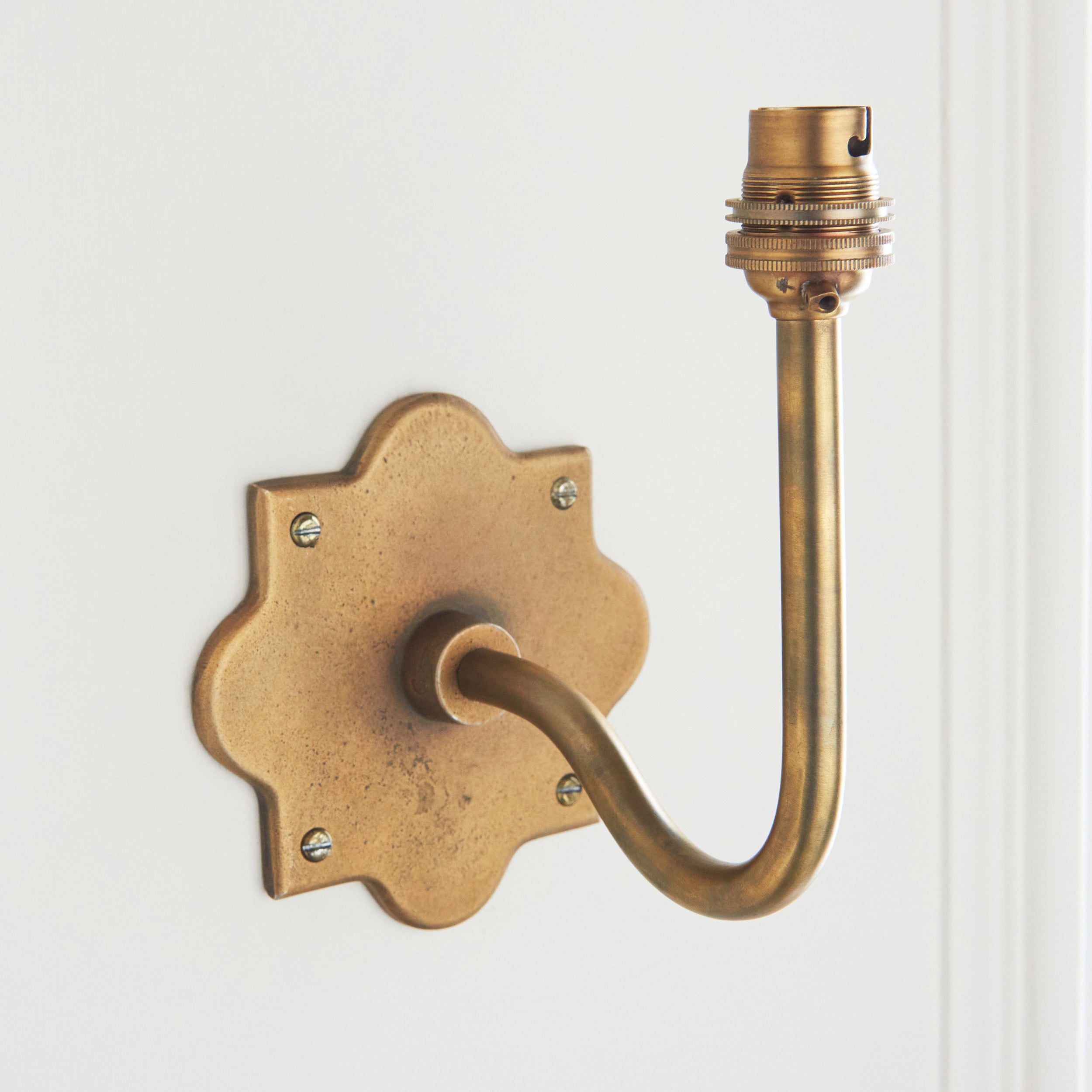 Endon Anvil Swan & Ripple 16Cm Wall Light - Antique Brass & Marlin Blue Fabric