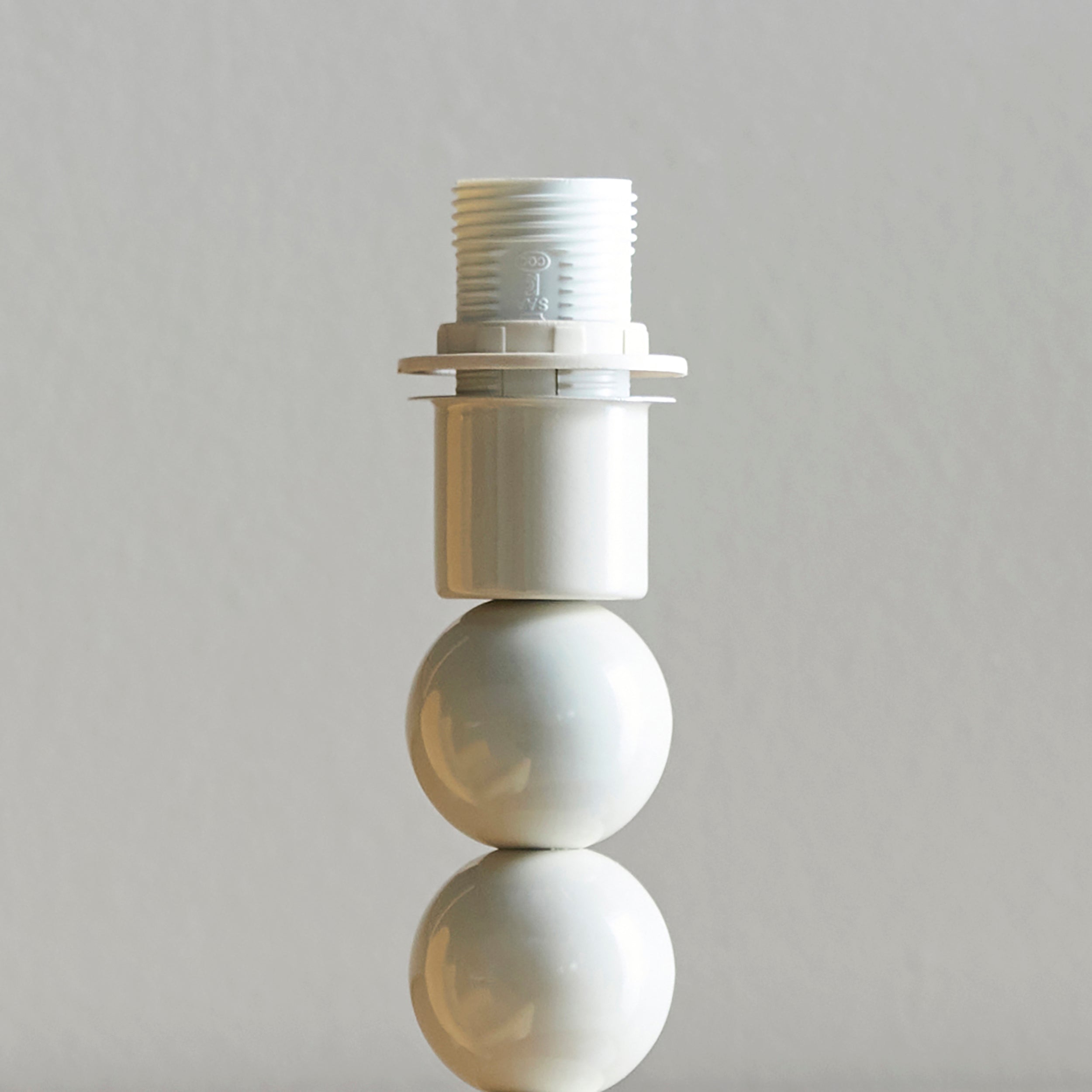 Endon Higgledy Single Light Table Lamp - Gloss Almond White Paint