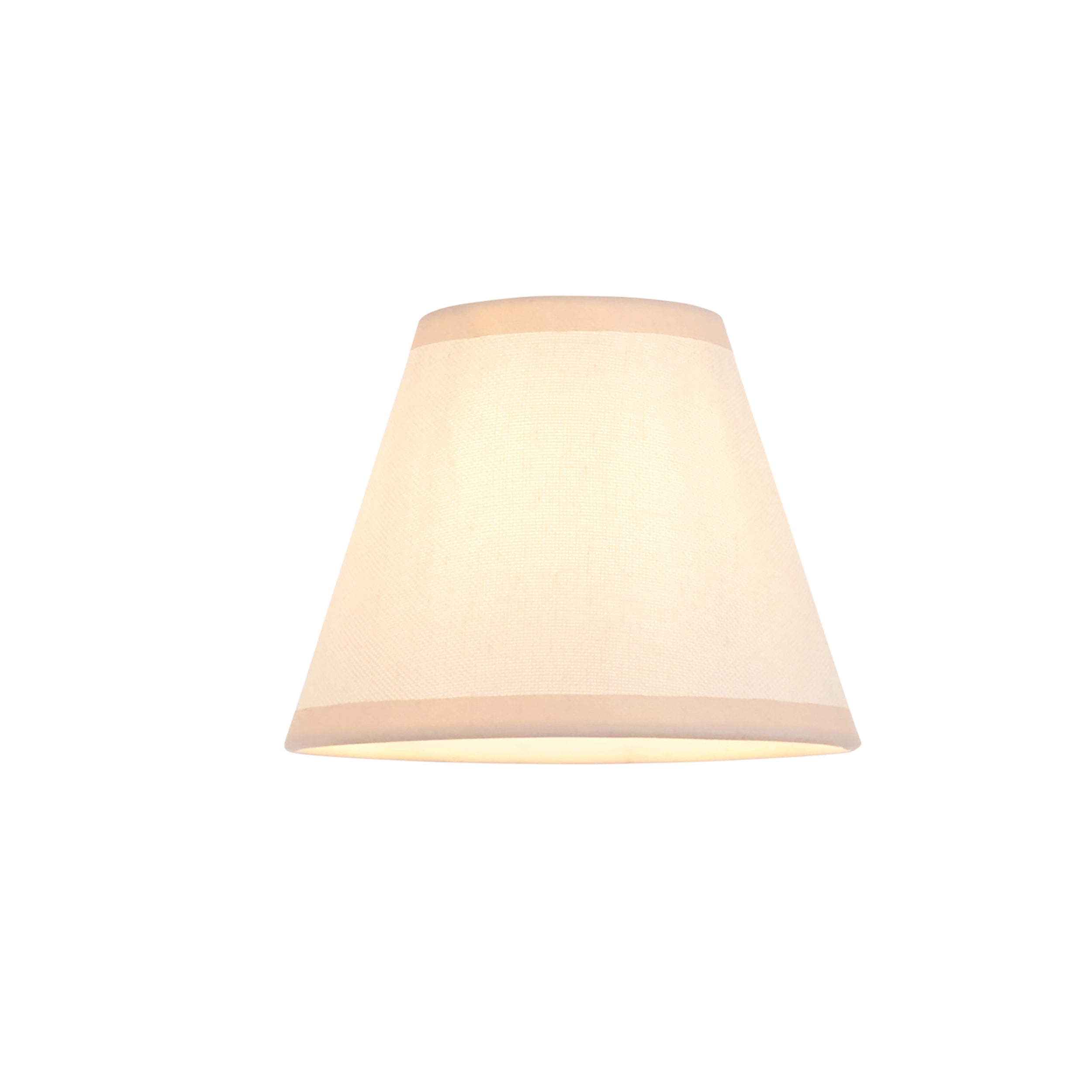 Endon Ripple Curve & Ivy 16Cm Wall Light - Antique Brass & Vintage White Fabric