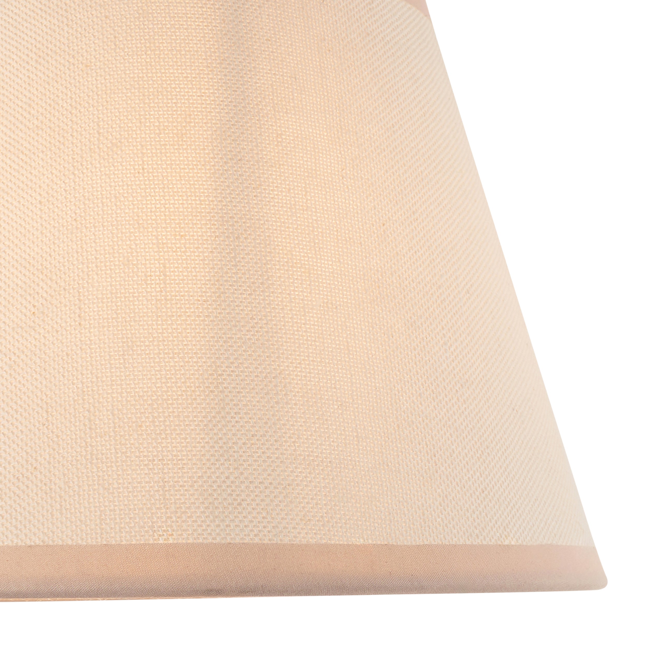 Endon Diamond Tall & Ivy 20Cm Wall Light - Antique Brass & Vintage White Fabric