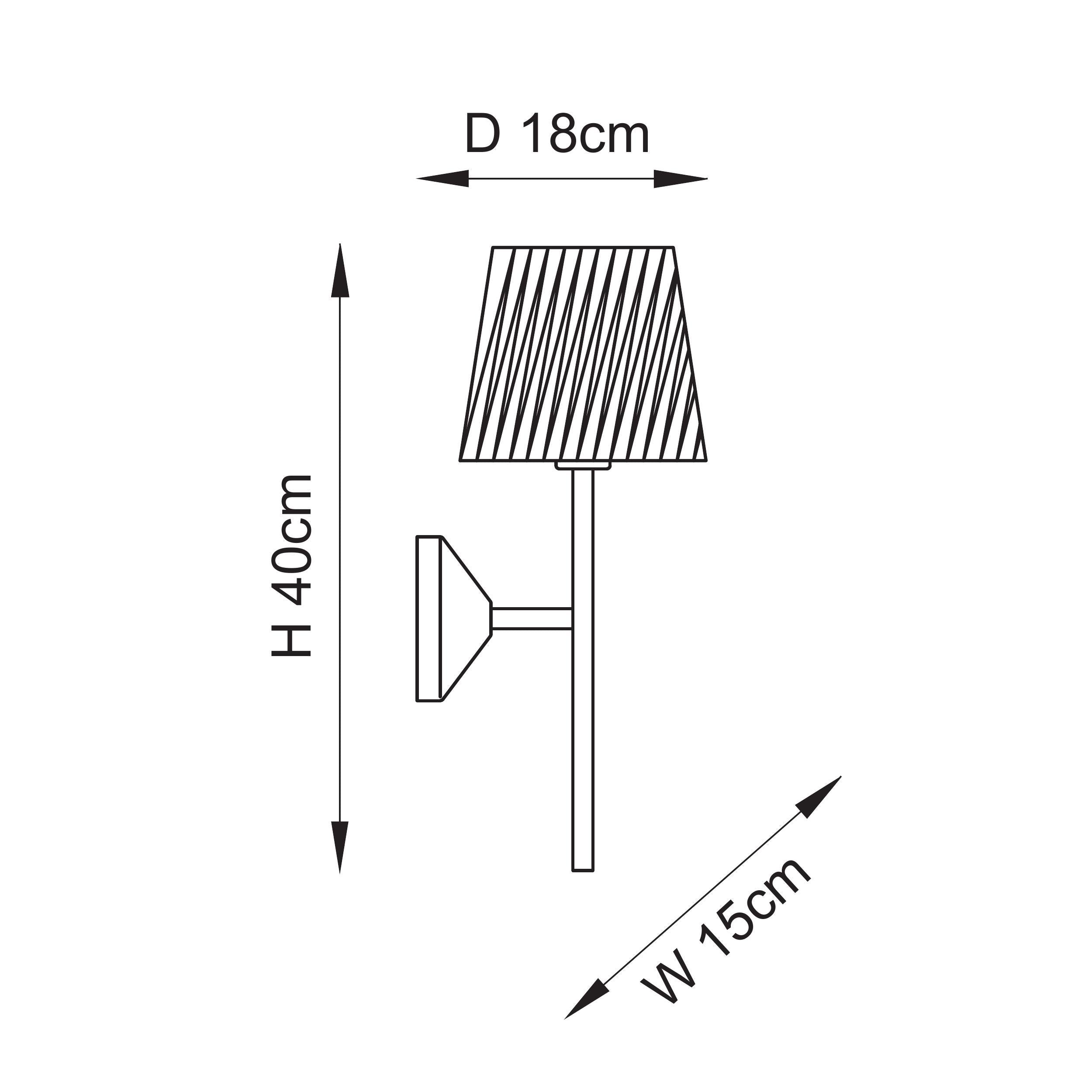 Endon Wriggle Single Light Wall - Brushed Aged Brass Plate & Natural Raffia