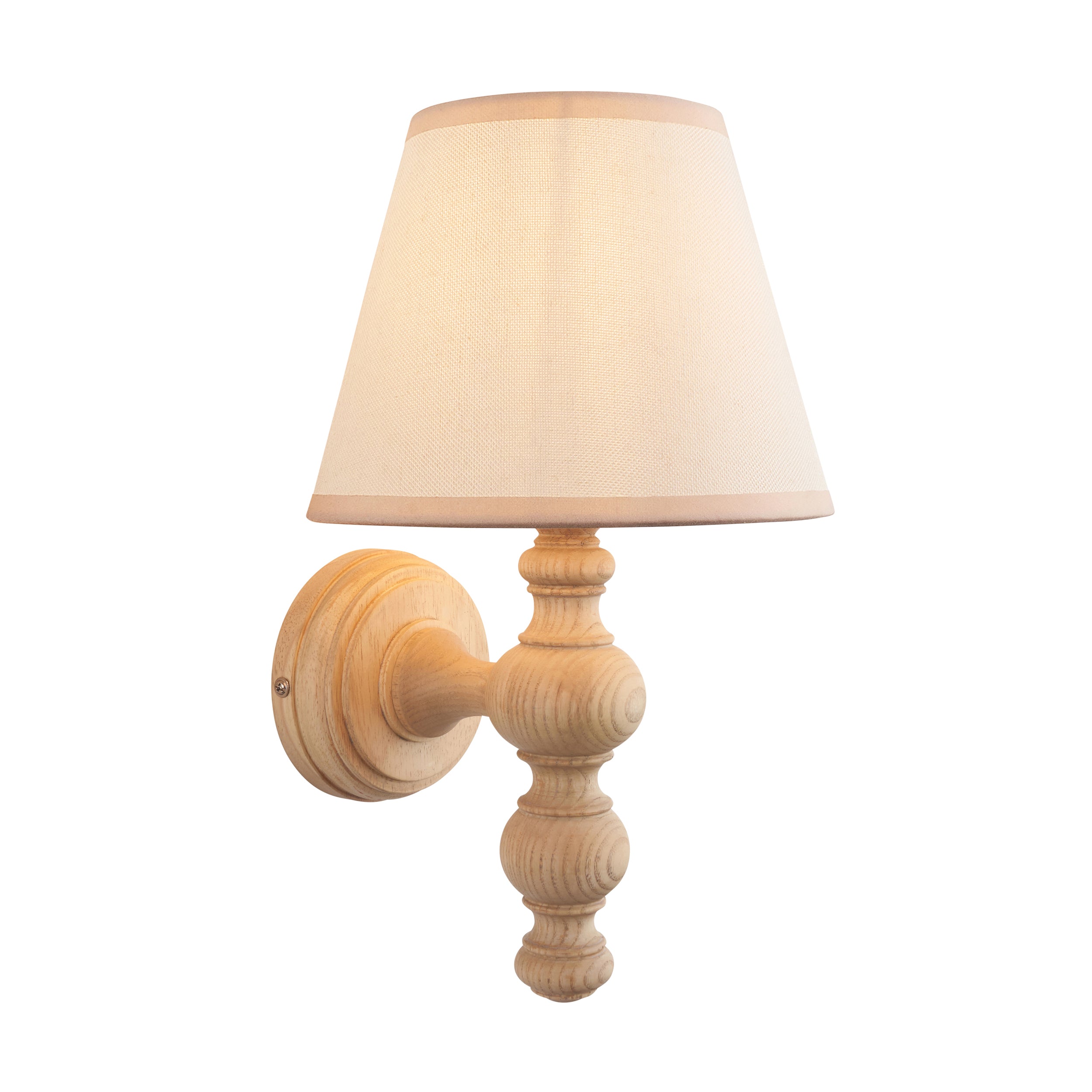 Endon Bibury Wall Light & Ivy 20cm Vintage White Shade