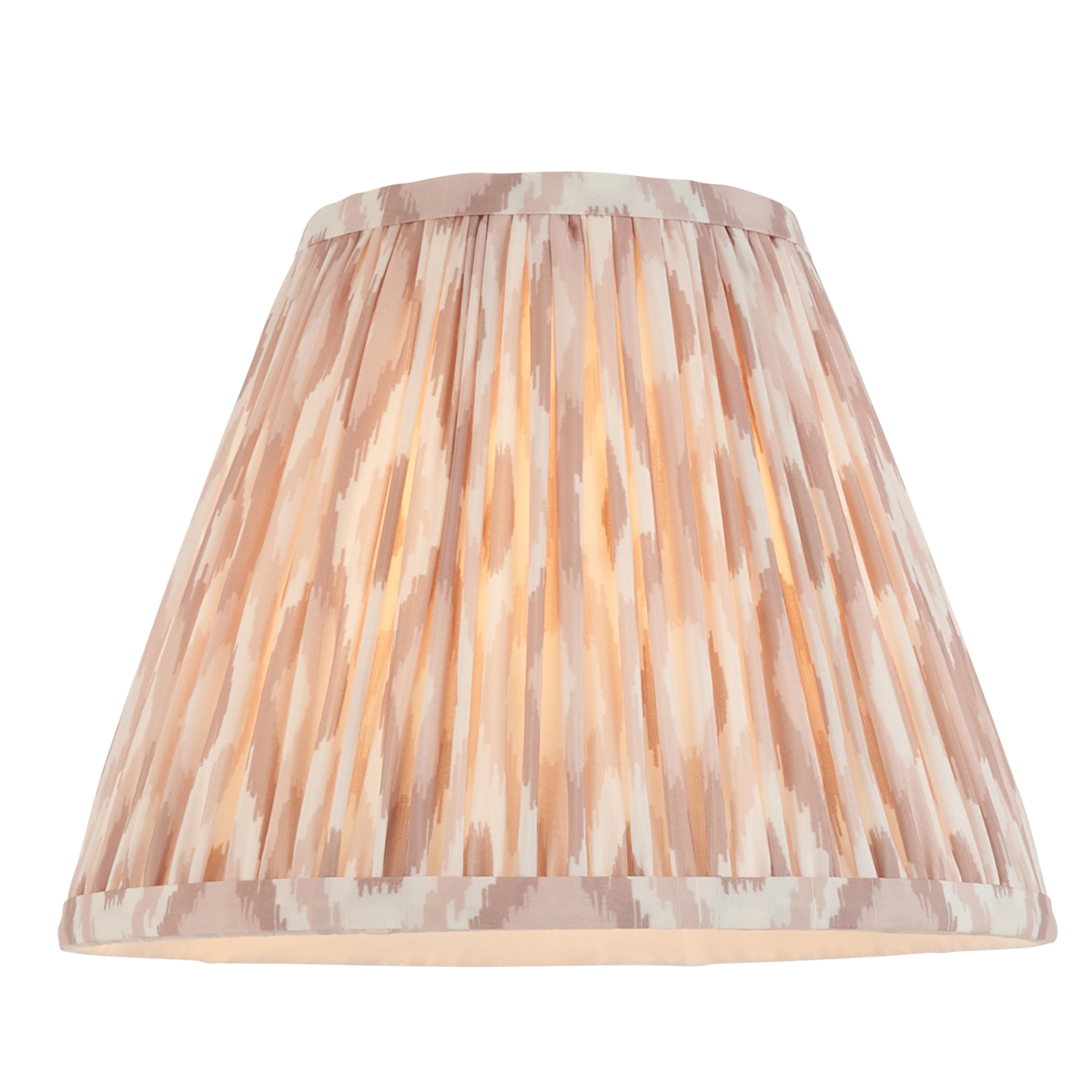 Endon Higgledy Gloss Almond White Table Lamp & Ikat 25cm Neutral Shade