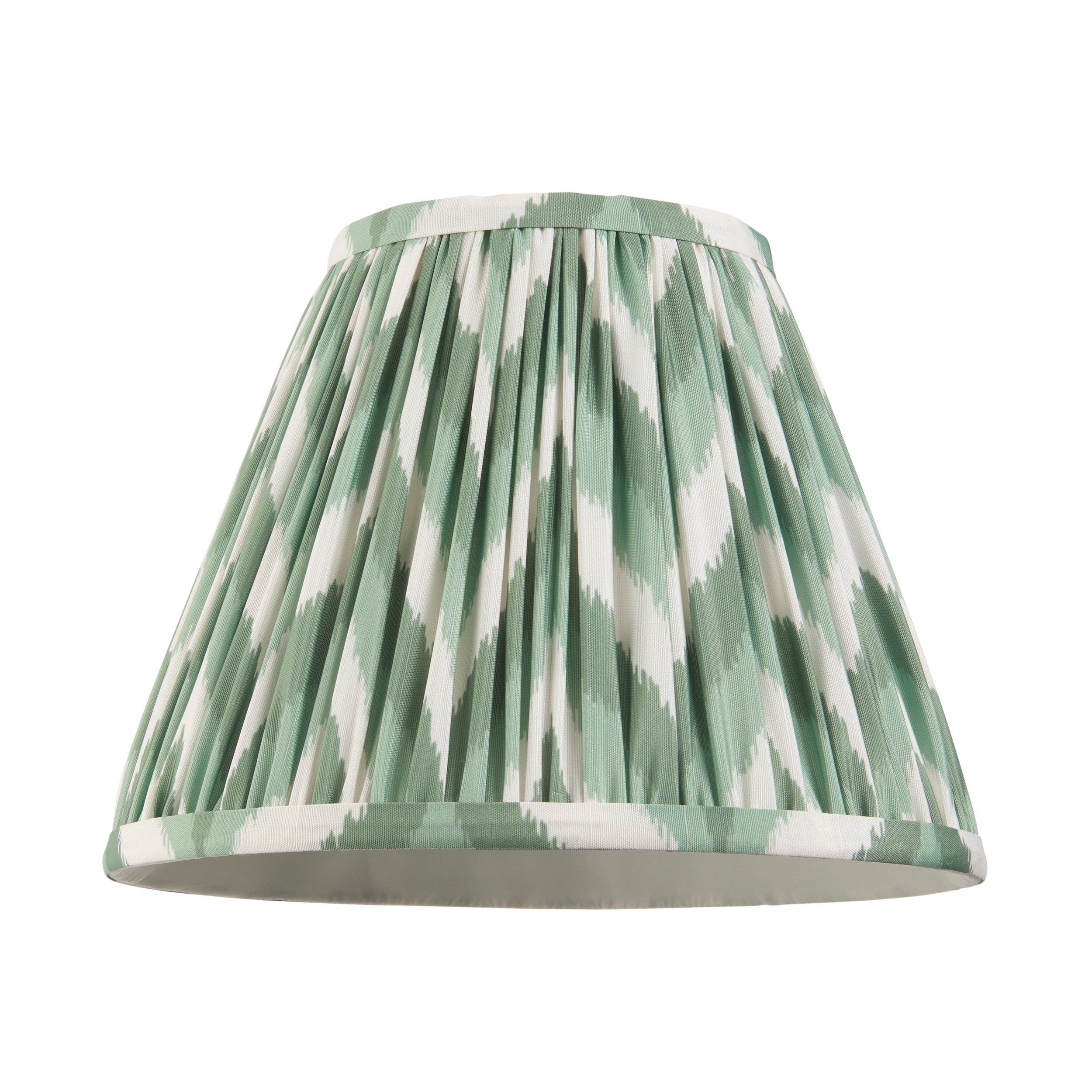 Endon Burley Rechargeable Floor Lamp & Zigzag 25cm Cotswold Green Shade