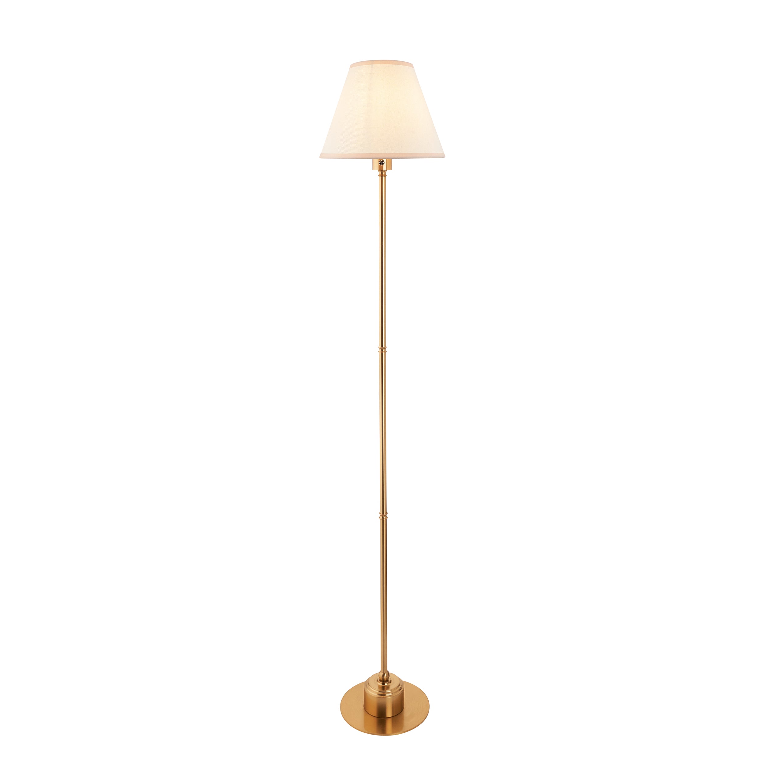 Endon Burley Rechargeable Floor Lamp & Ivy 25cm Vintage White Shade