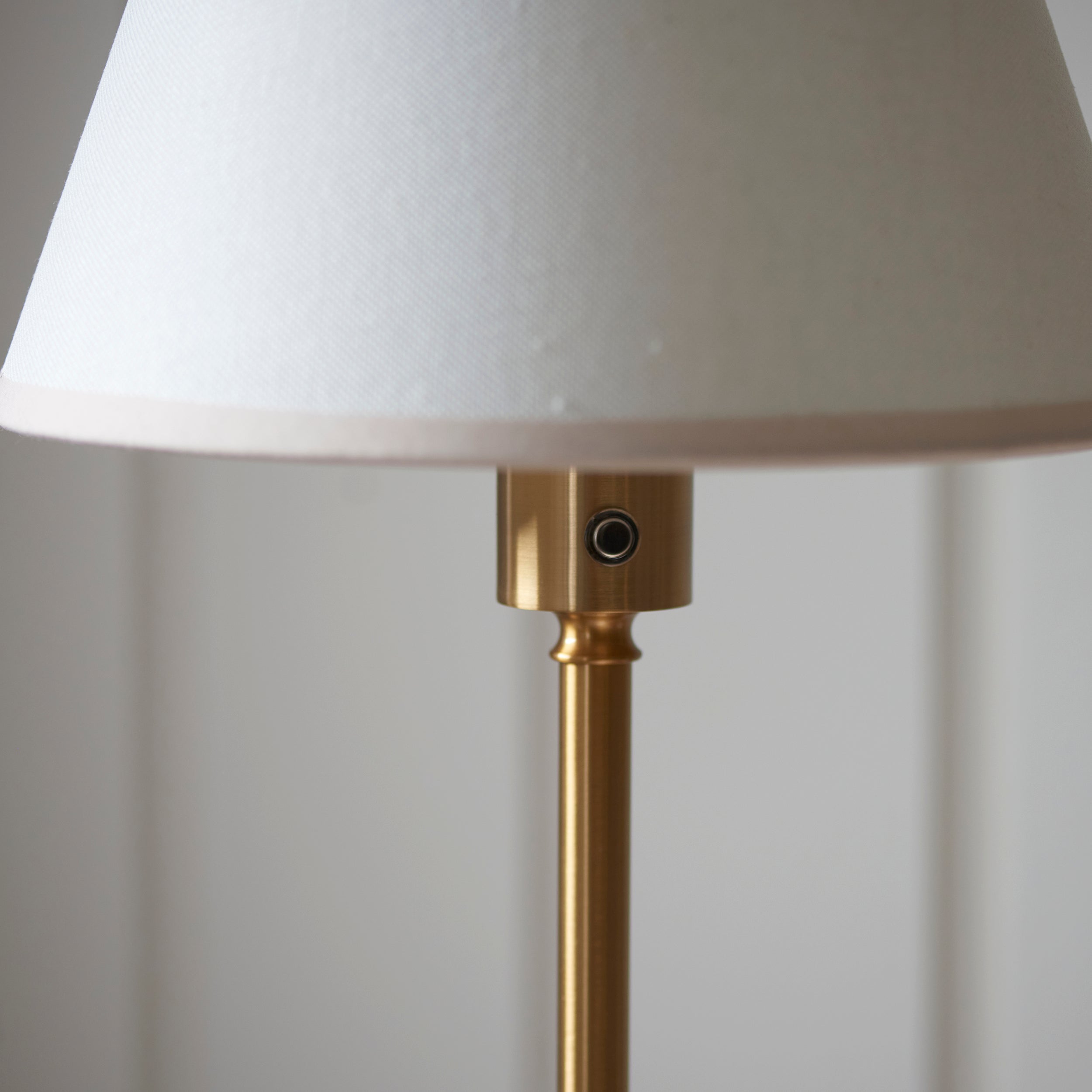 Endon Burley Rechargeable Floor Lamp & Ivy 25cm Vintage White Shade