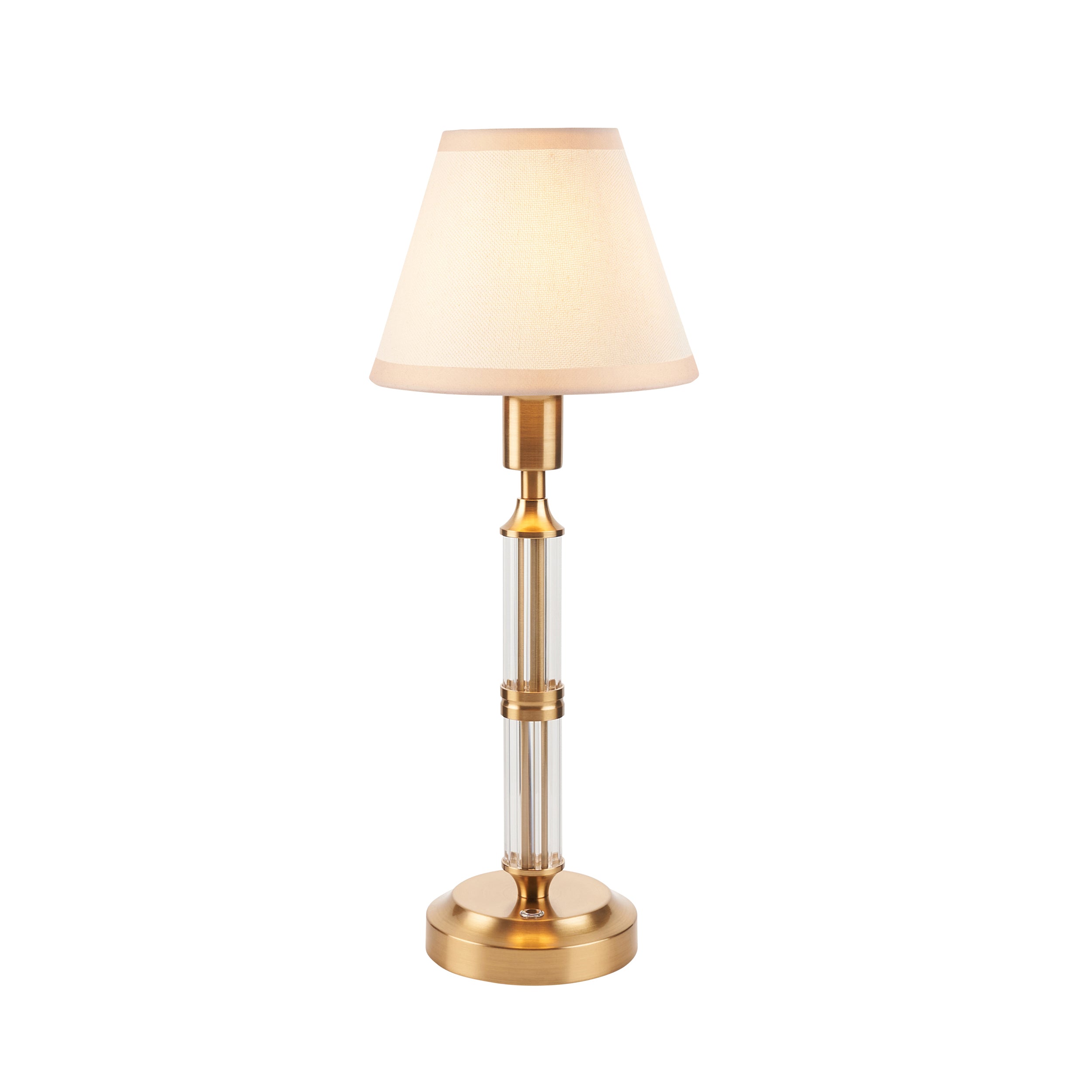 Endon Morton Rechargeable Table Lamp & Ivy 16cm Vintage White Shade