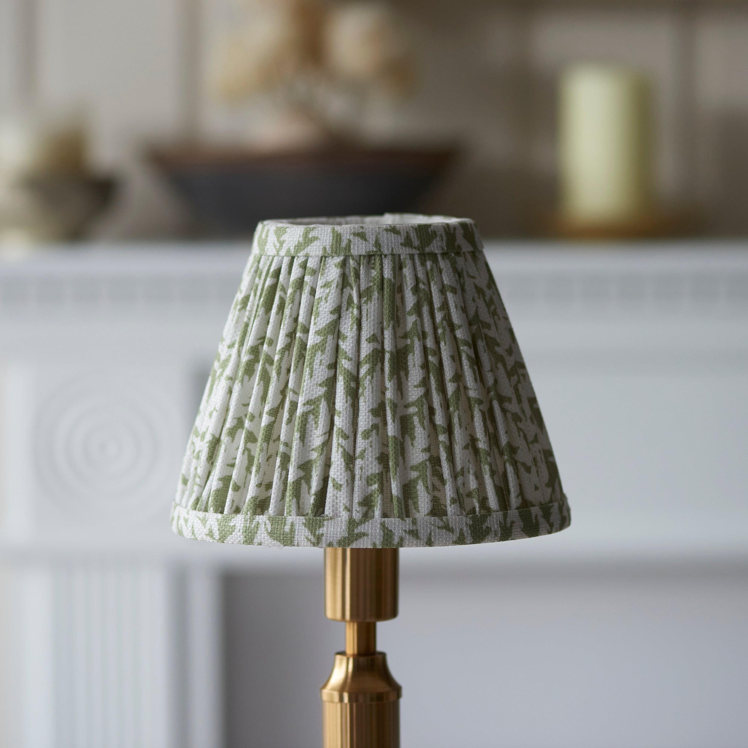 Endon Trobridge Rechargeable Table Lamp & Leaf 16cm Herb Garden Green Shade