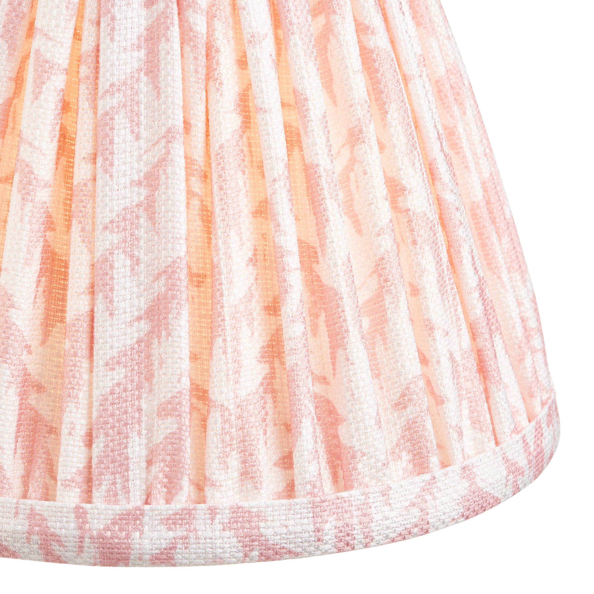 Endon Upton Rechargeable Table Lamp & Leaf 16cm Peachy Keen Shade