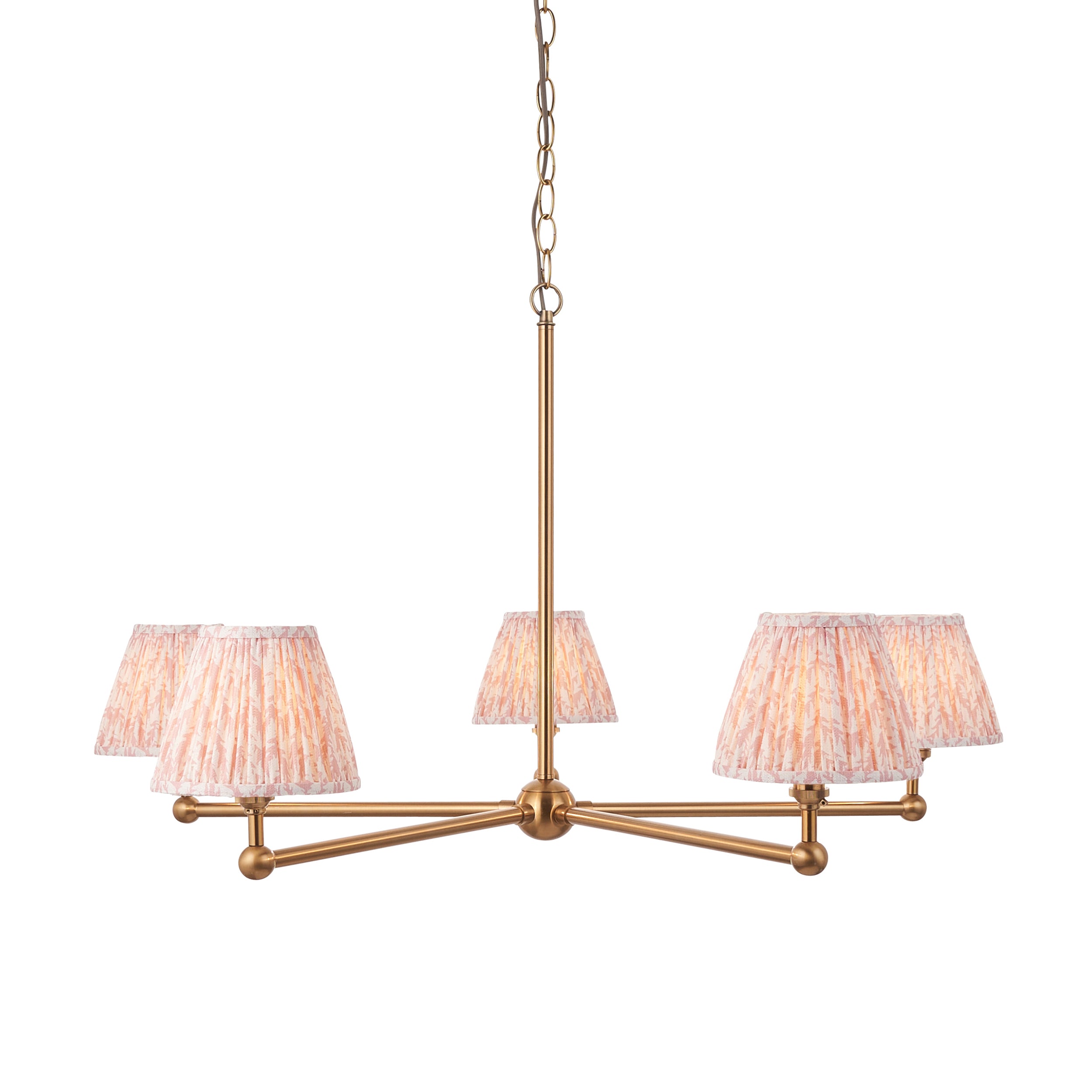 Endon Santiago Pendant & Leaf 16cm Peachy Keen Shade