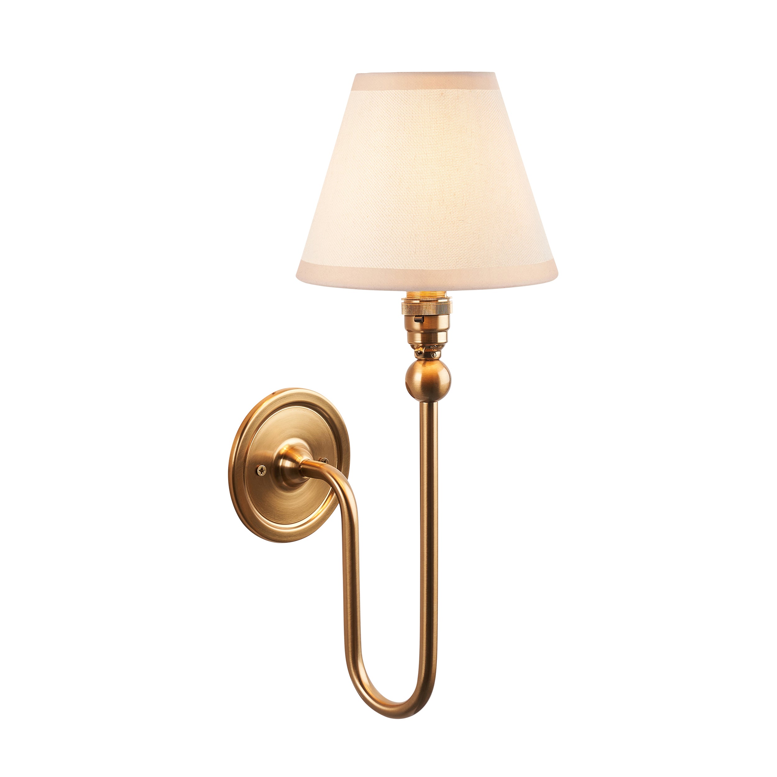 Endon Santiago Wall Light & Ivy 16cm Vintage White Shade