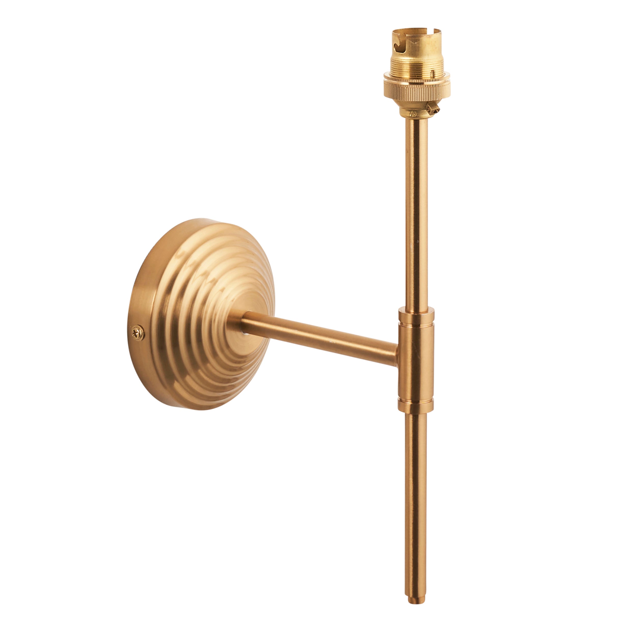 Endon Obelisk T Bar Single Light Wall - Brushed Aged Brass Plate