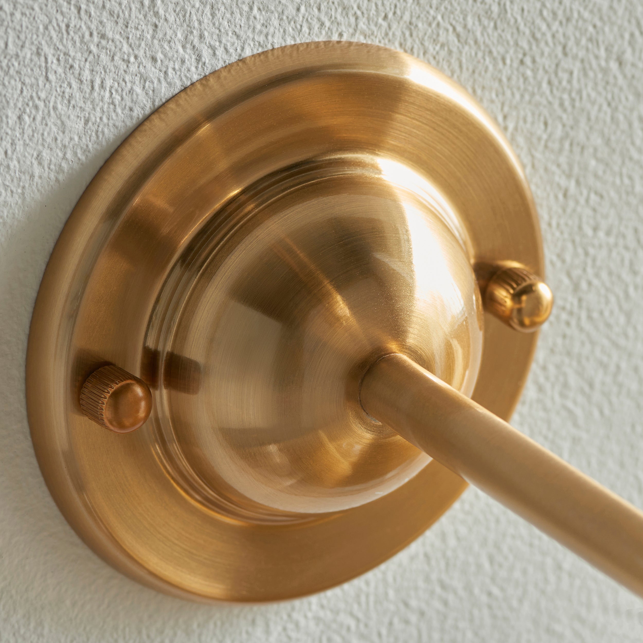 Endon Dome Arc Single Light Wall - Brushed Aged Brass Plate