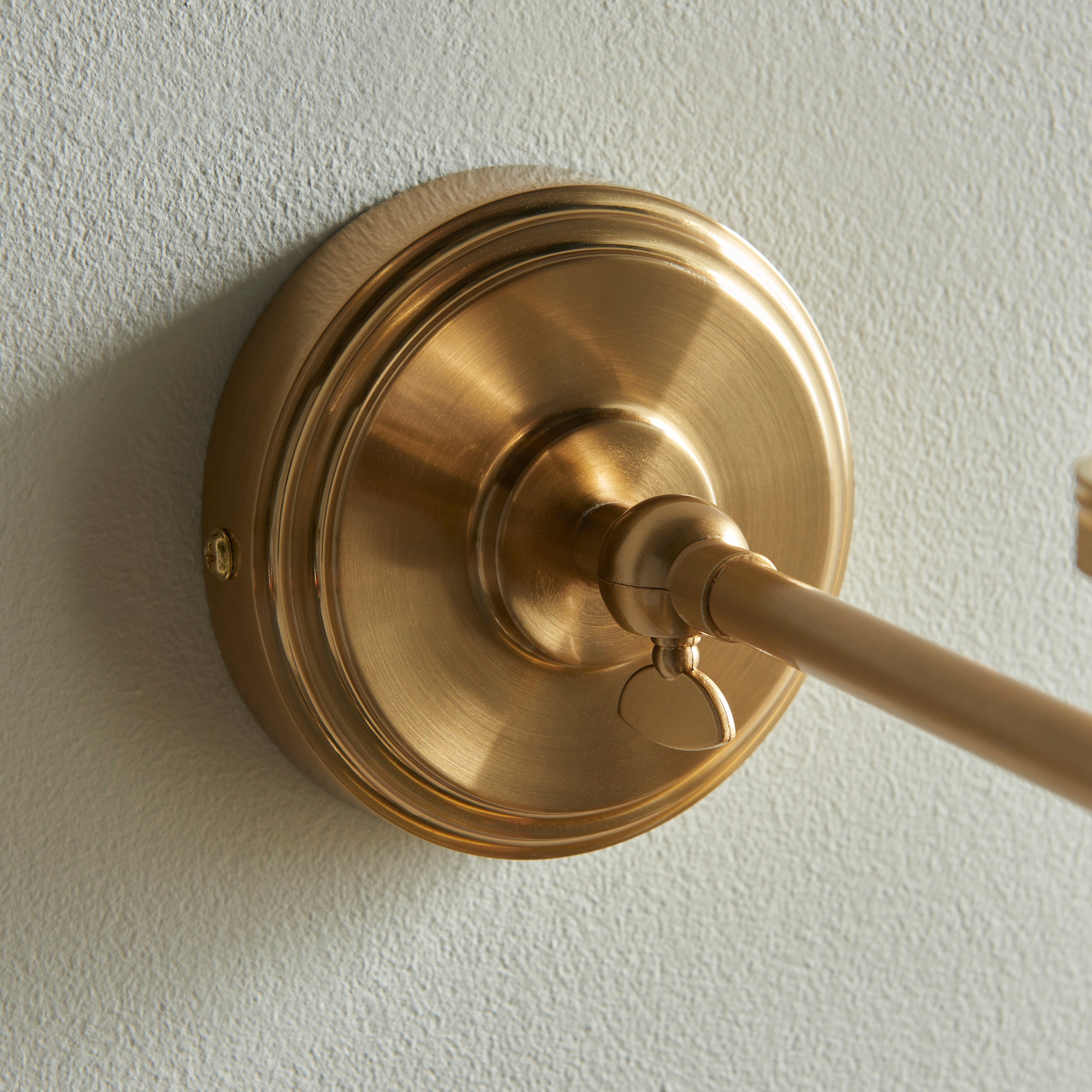 Endon Step Fold Single Light Wall - Brushed Aged Brass Plate