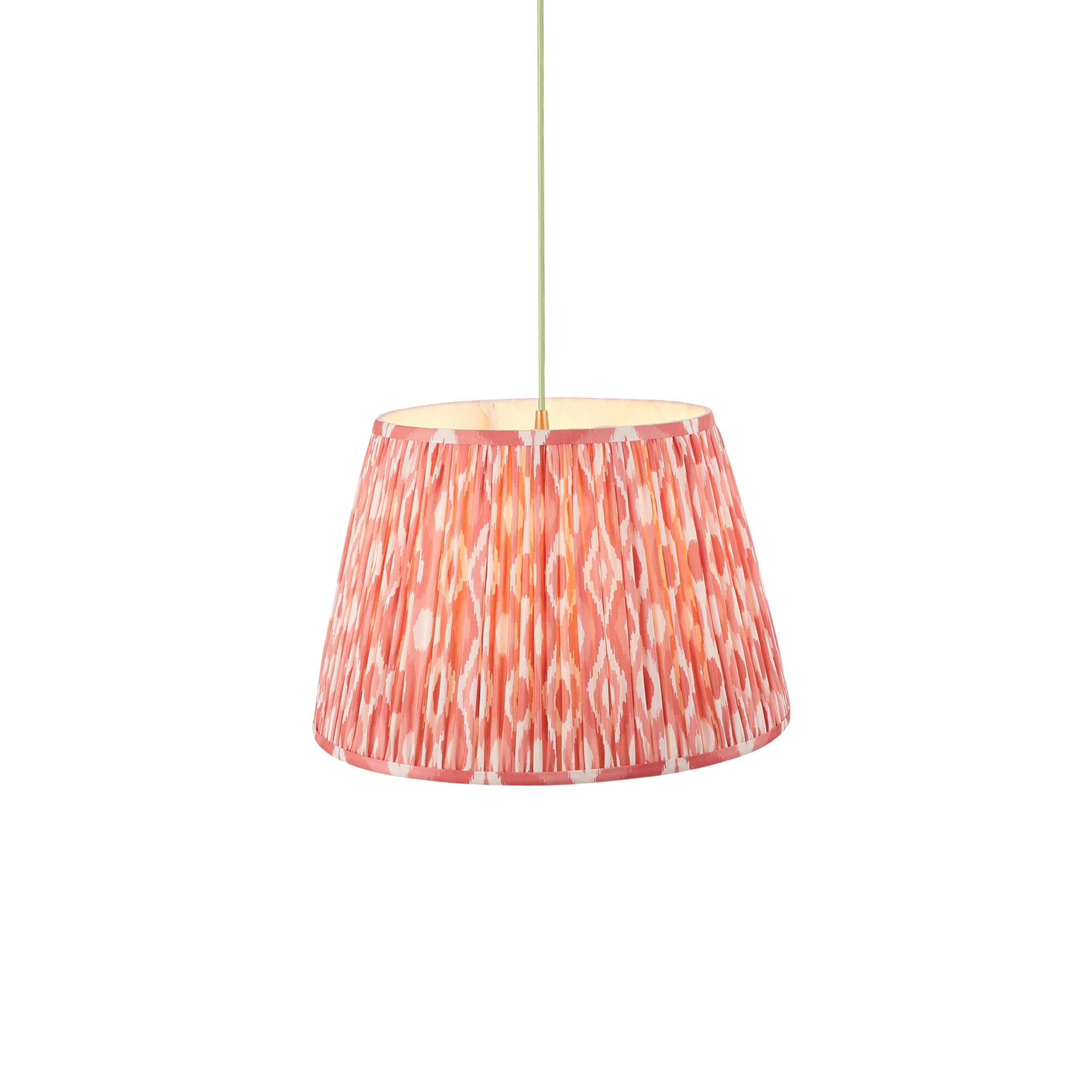 Endon Eltham Pendant & Ikat 40cm Coral Pink Shade