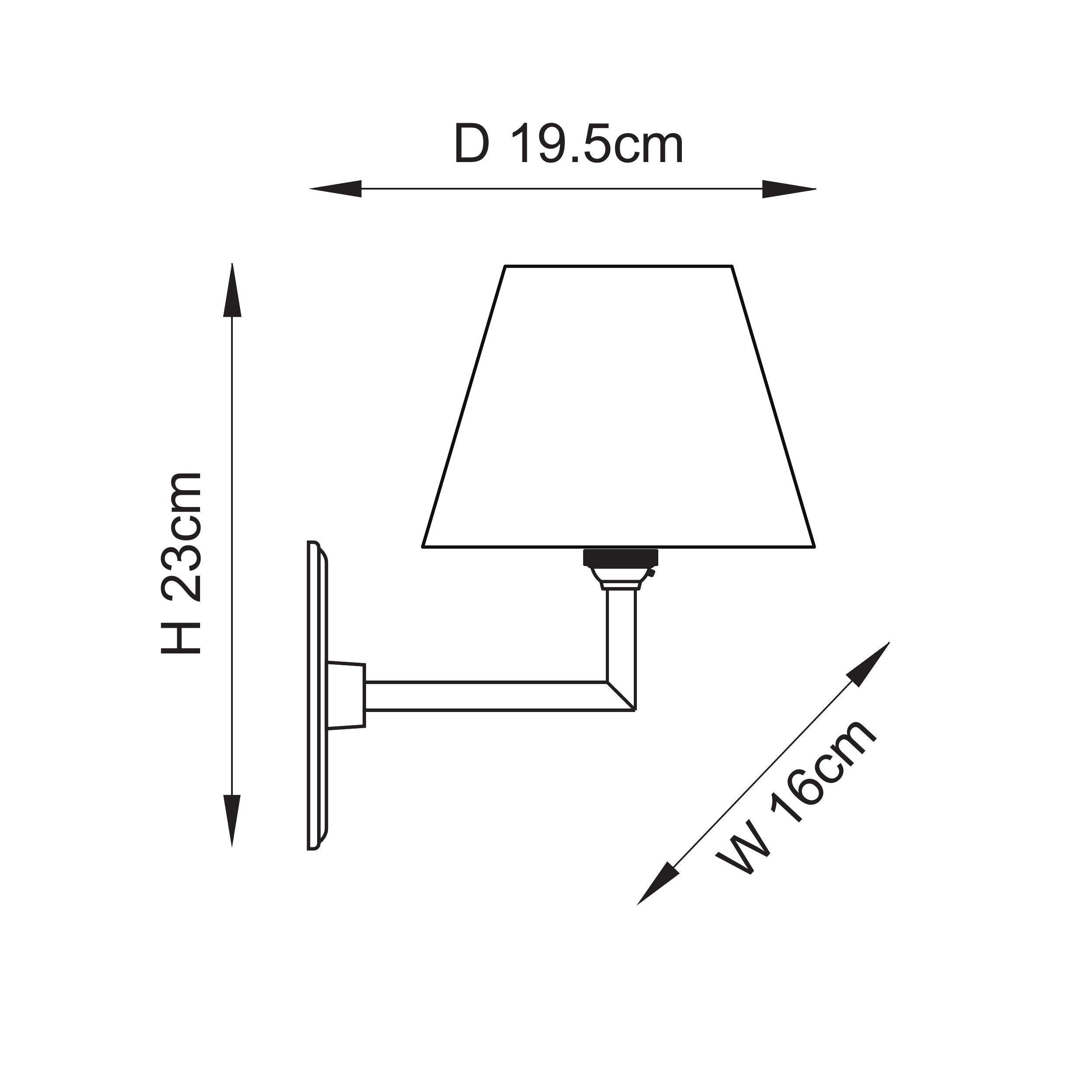 Endon Dahlia Angle & Zigzag 16Cm Wall Light - Antique Brass & Cotswold Green Fabric