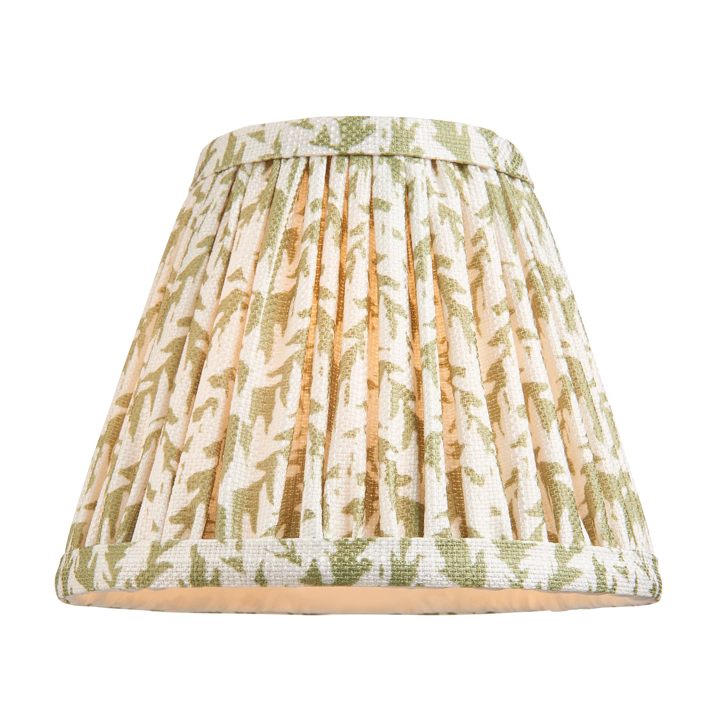 Endon Halo Swan & Leaf 16Cm Wall Light - Antique Brass & Herb Garden Green Fabric