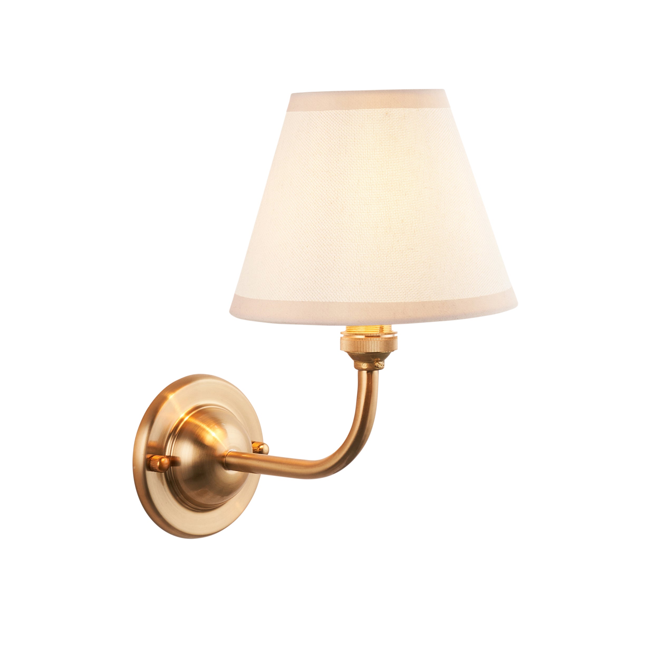 Endon Dome Arc Wall Light & Ivy 16cm Vintage White Shade
