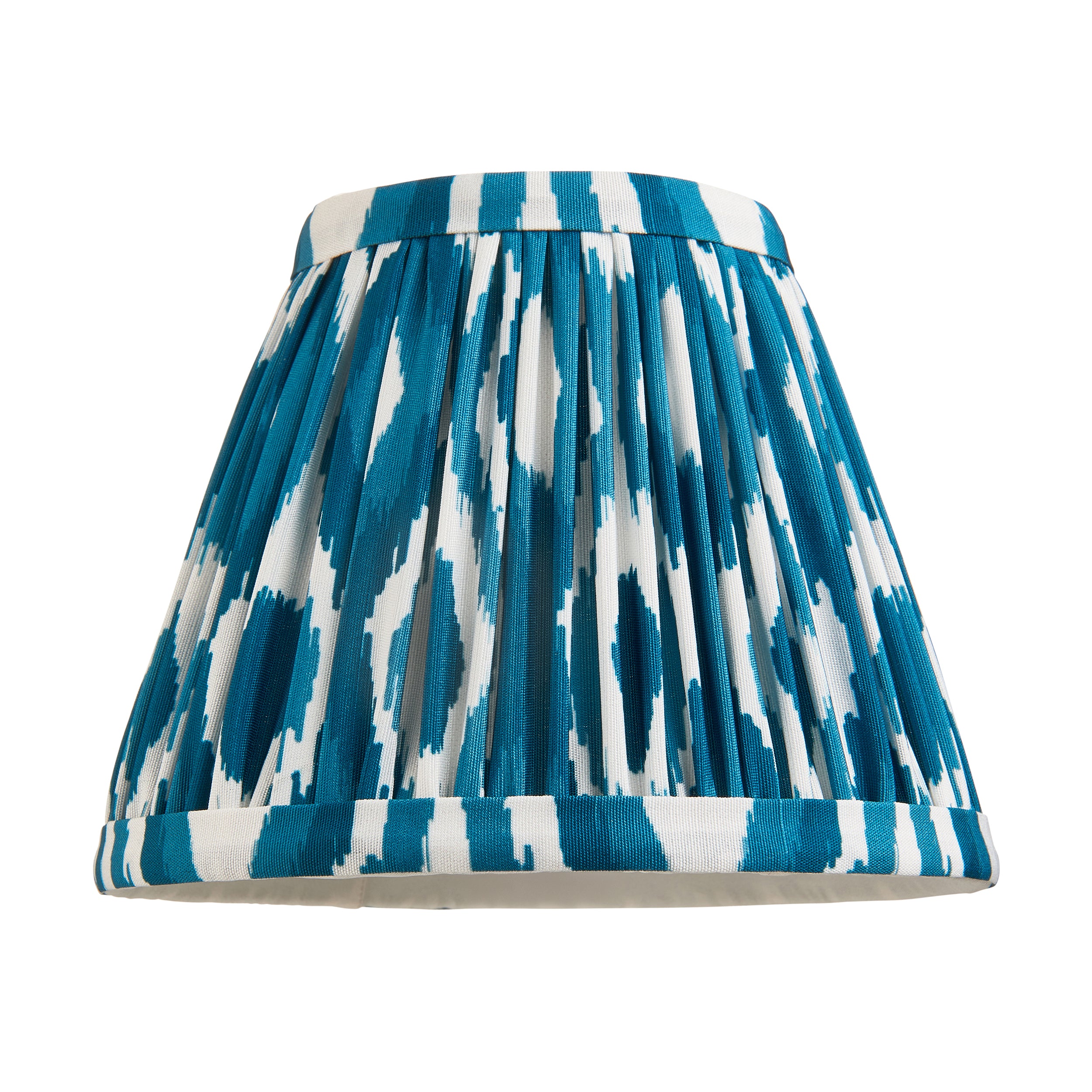 Endon Step Fold Wall Light & Ikat 16cm Marlin Blue Shade