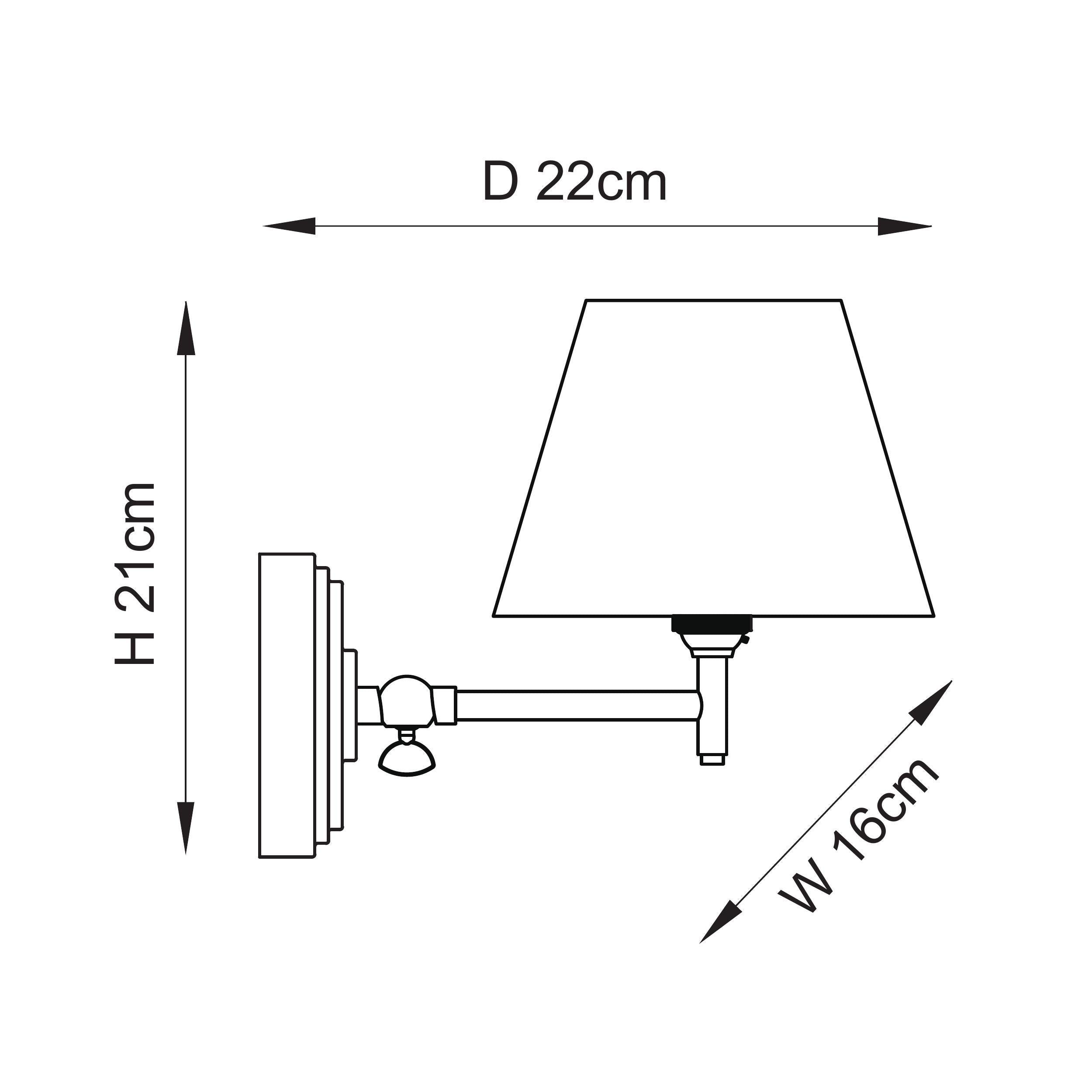 Endon Step Fold Wall Light & Ikat 16cm Neutral Shade