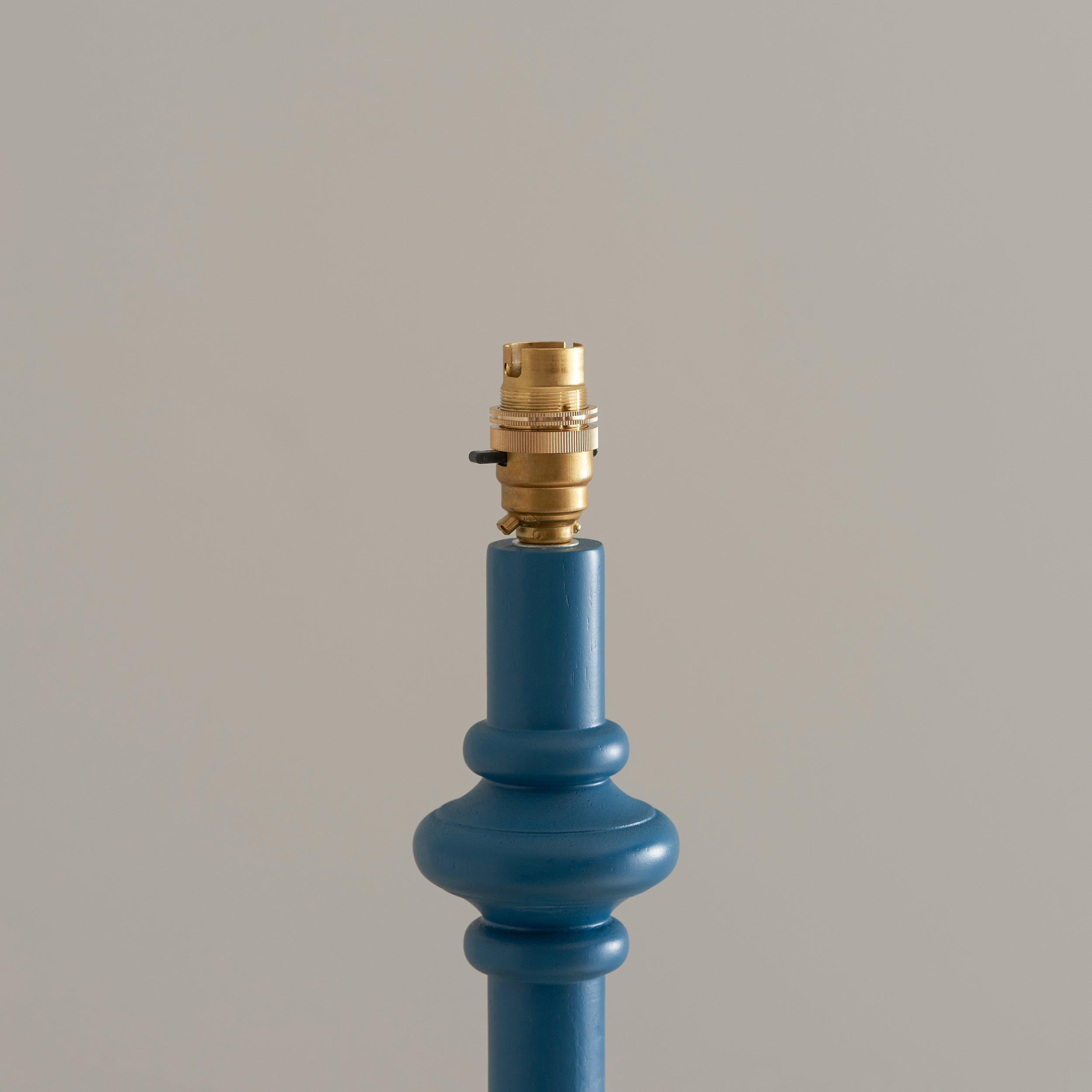Endon Carnaby Satin Marlin Blue Floor Lamp & Ripple 35cm Marlin Blue Shade