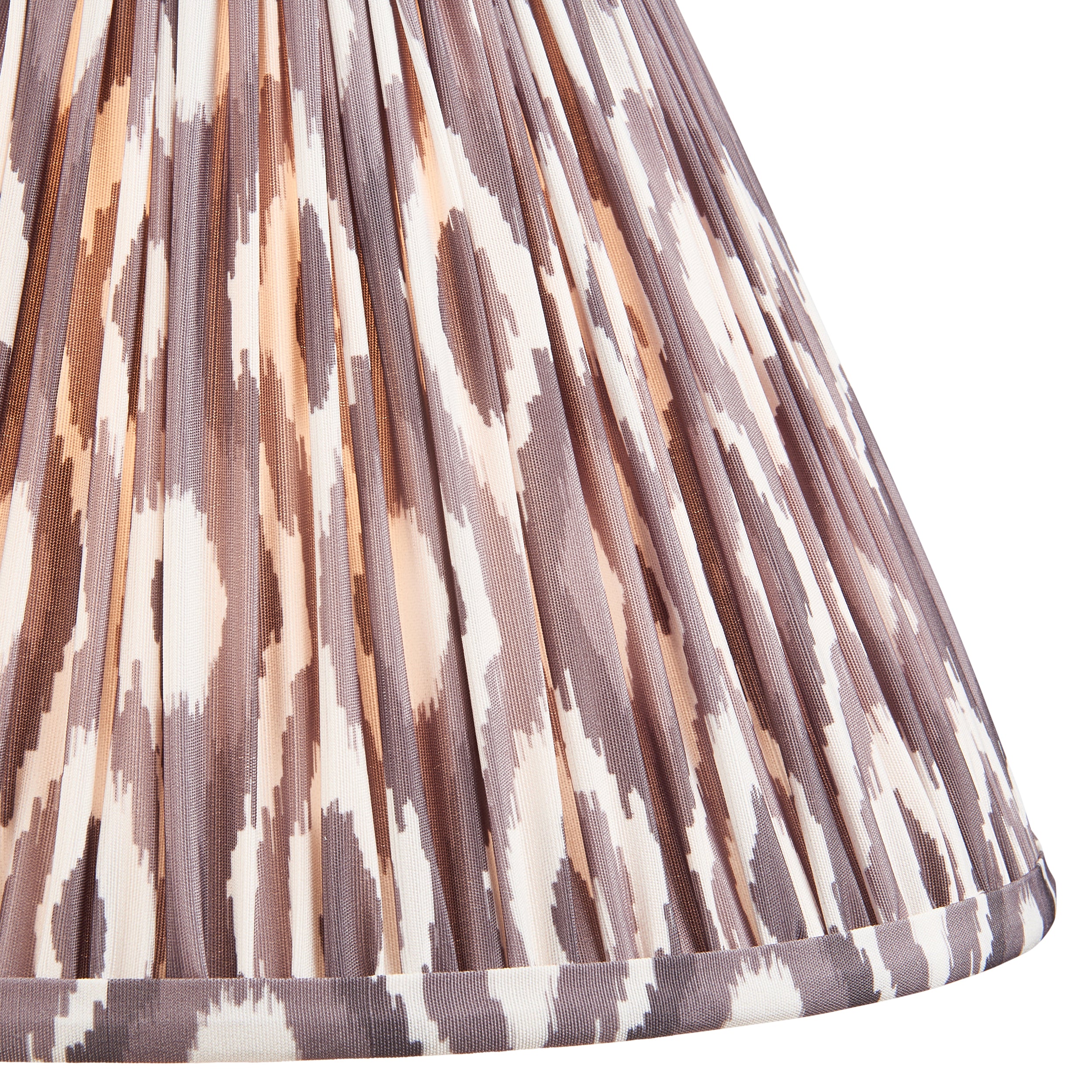 Endon Layered Leaf Ivory Crackle Glaze Ceramic Table Lamp & Ikat 30cm Pearl Grey Shade